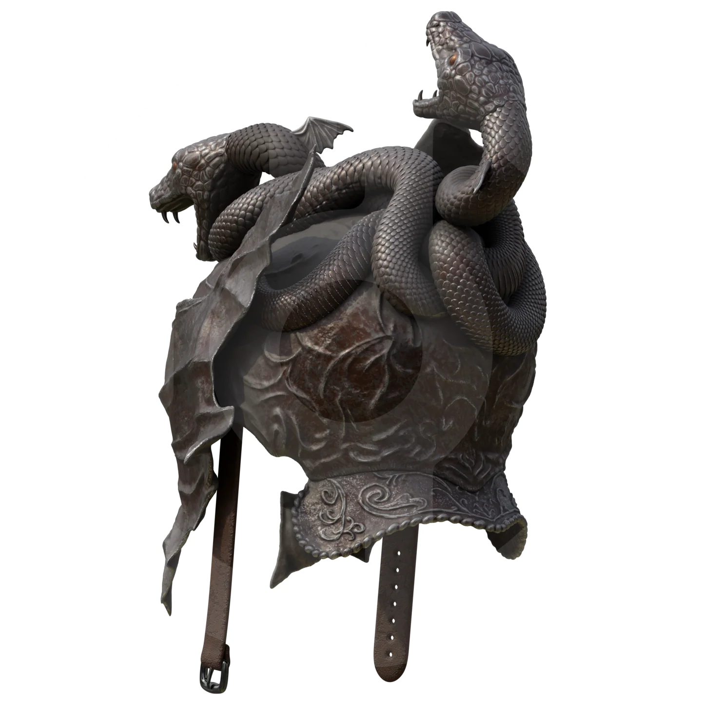 Fantasy Winged Snake Helmet File - Image 5