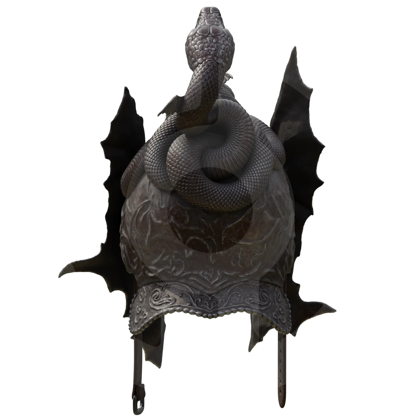 Fantasy Winged Snake Helmet File - Image 6