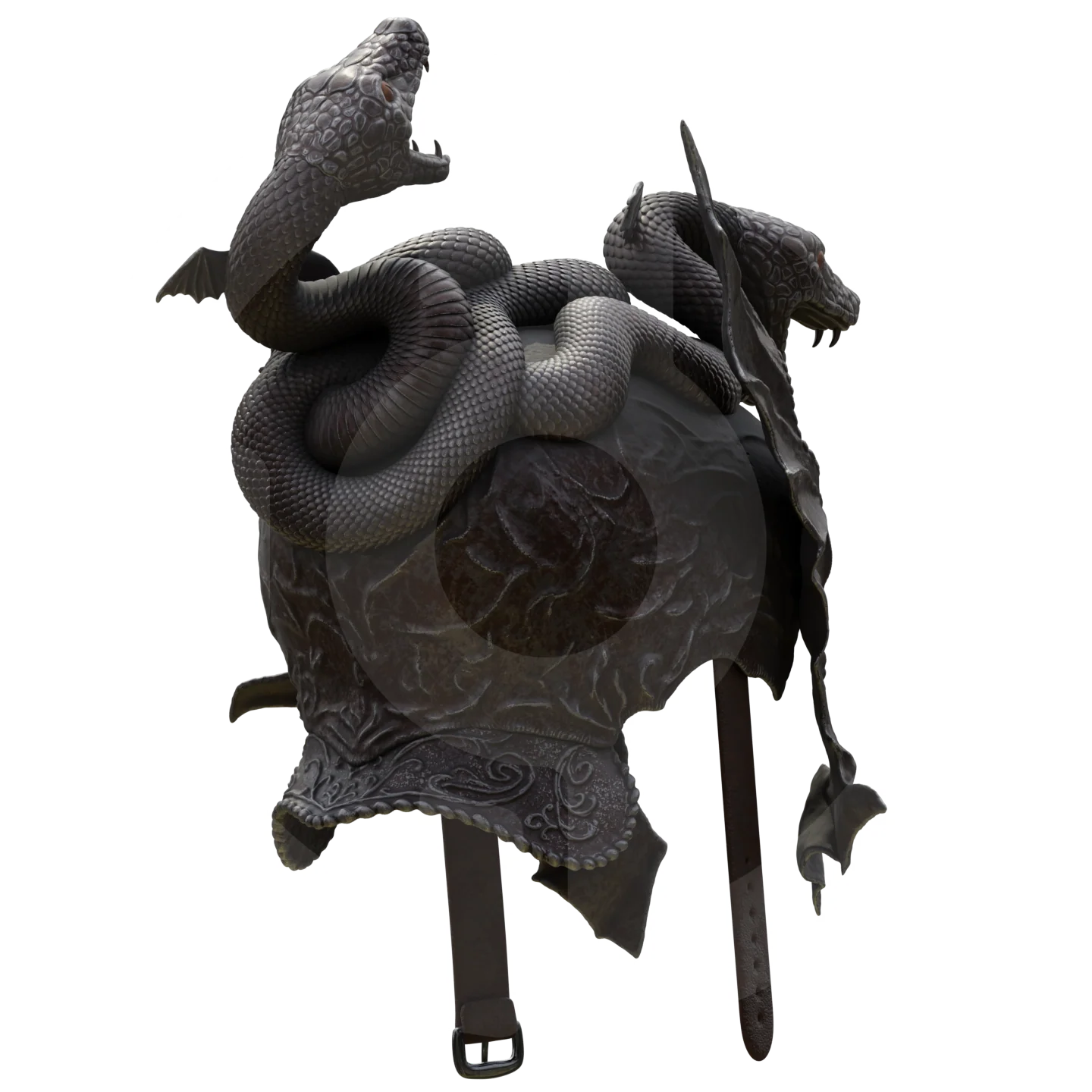 Fantasy Winged Snake Helmet File - Image 7