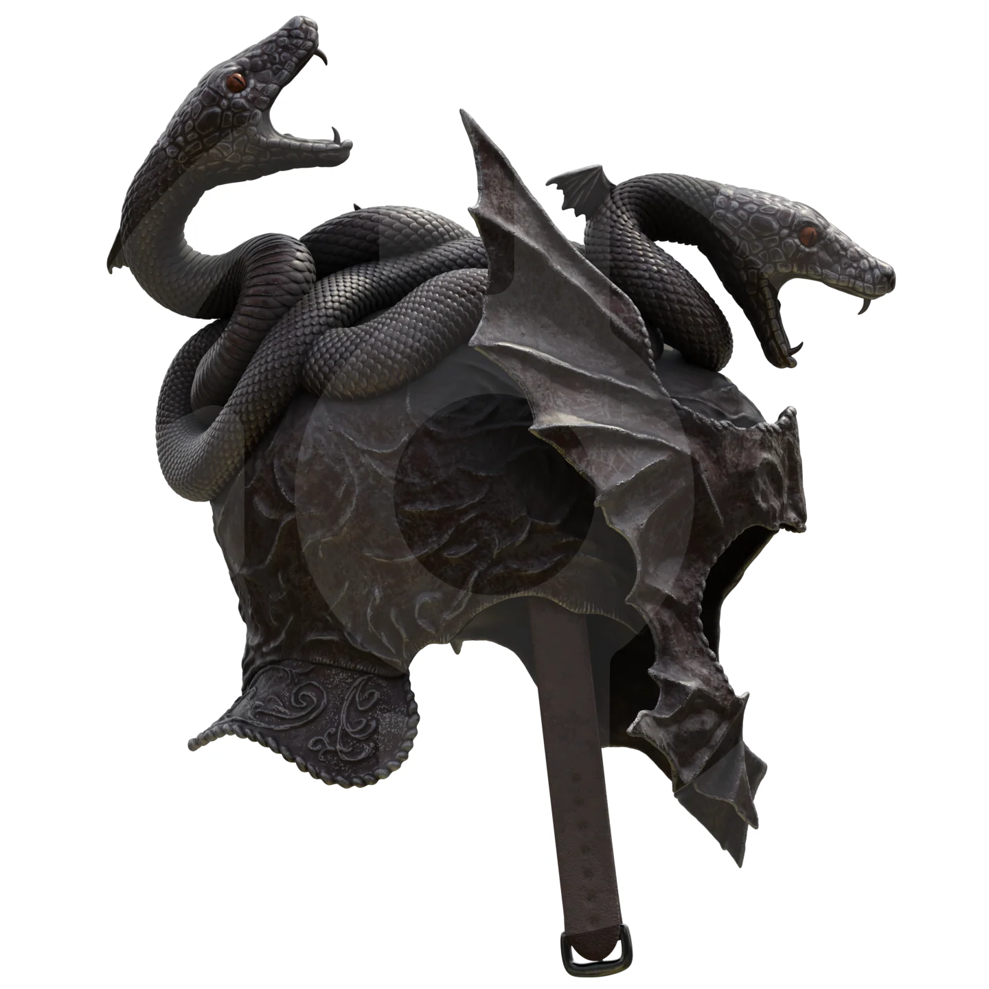 Fantasy Winged Snake Helmet File - Image 8