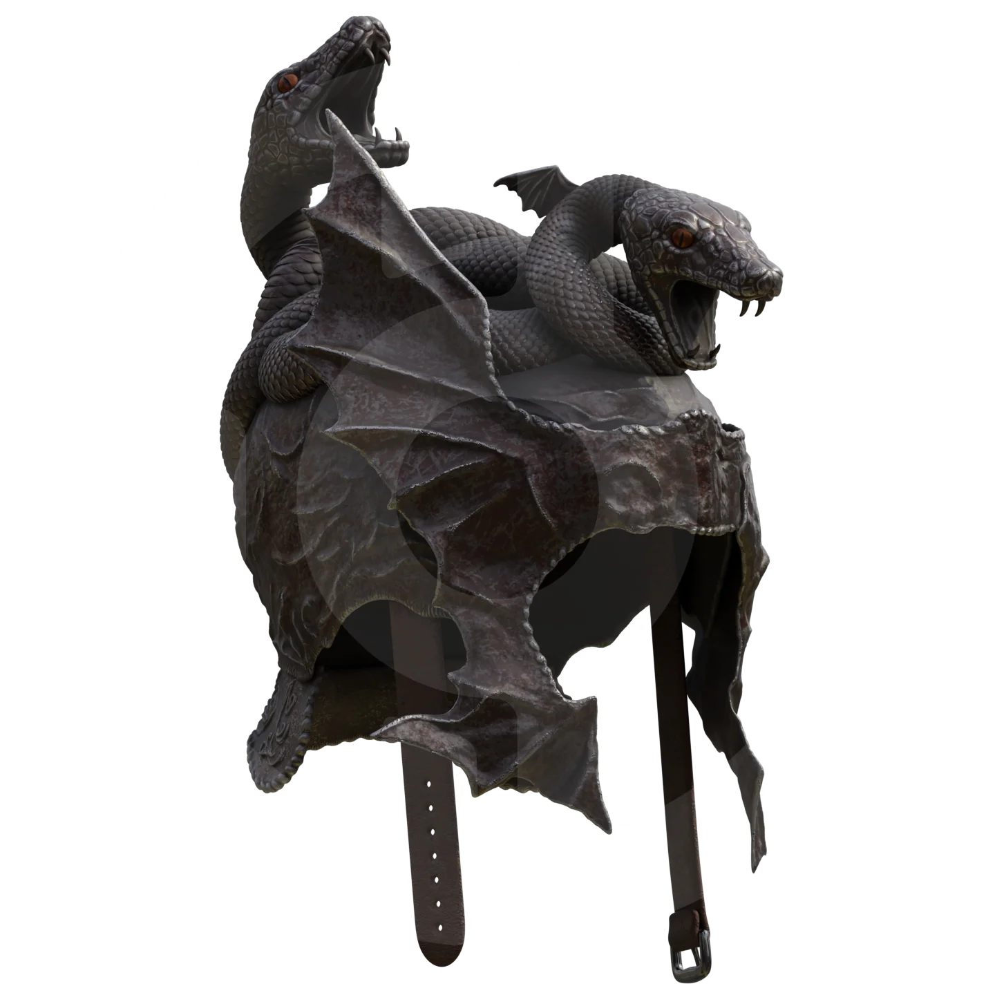 Fantasy Winged Snake Helmet File - Image 9