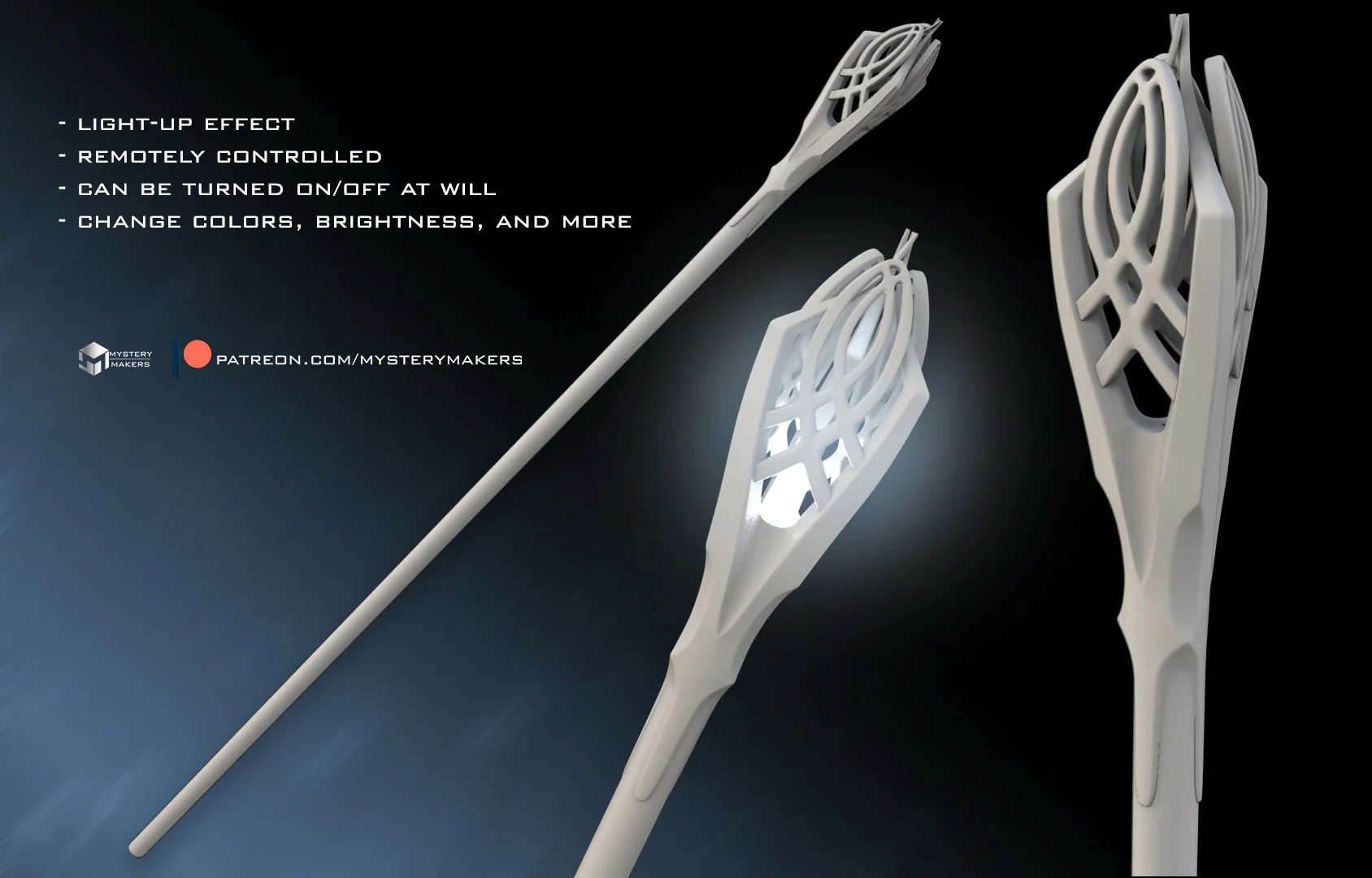 Gandalf the White Light up staff - Image 2
