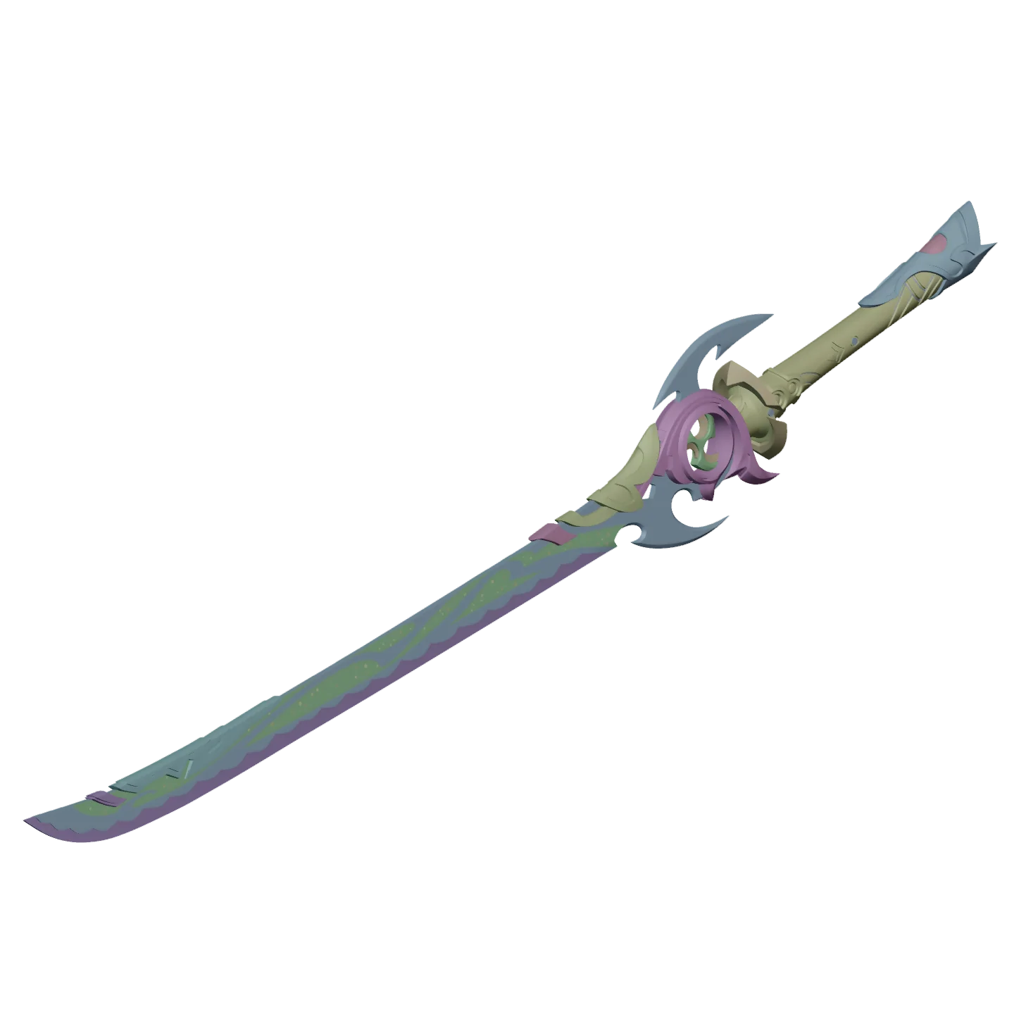 Genshin Impact Mistsplitter Reforged Sword 3D Print Model - Image 7