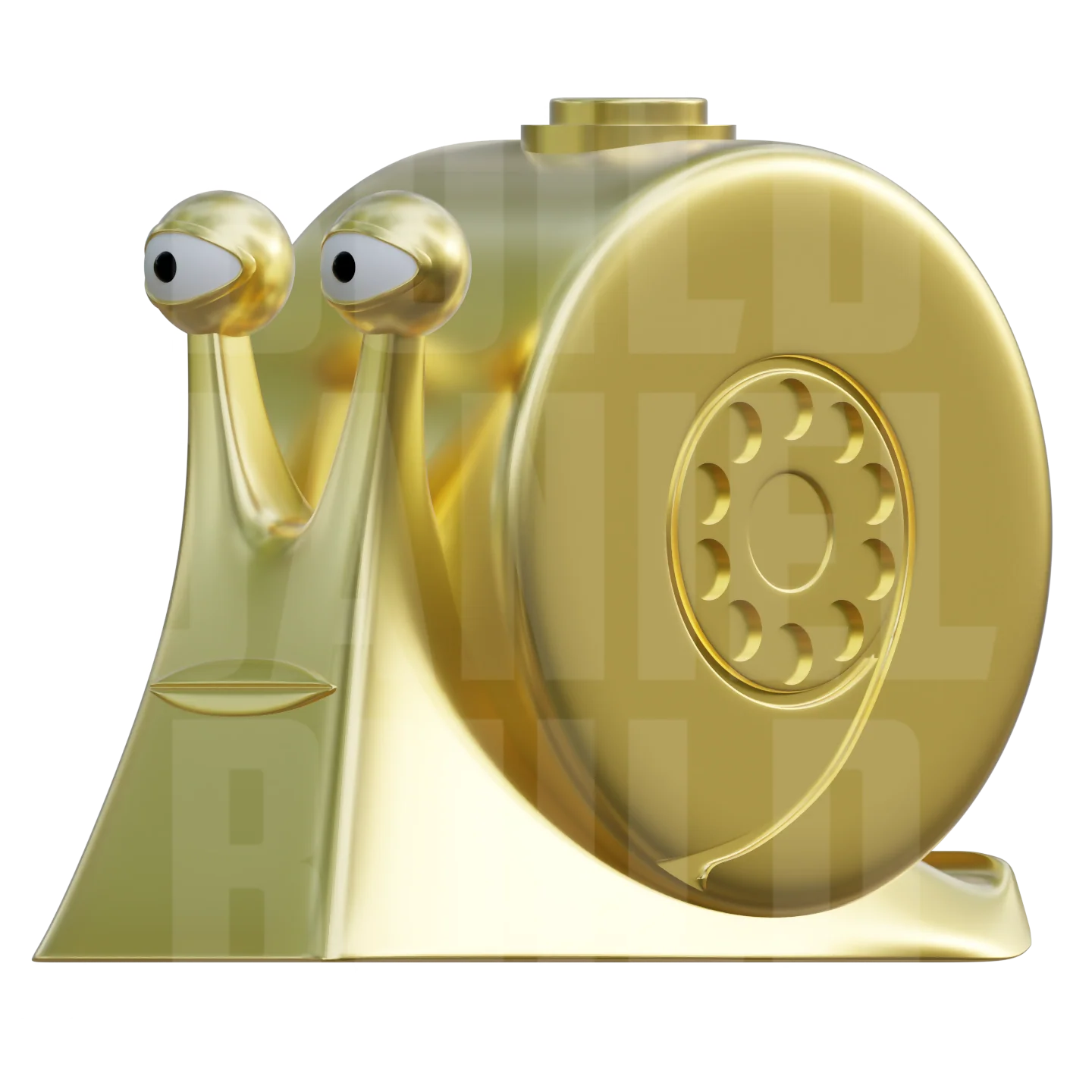 Gold Snail Phone - 3D File - Image 2