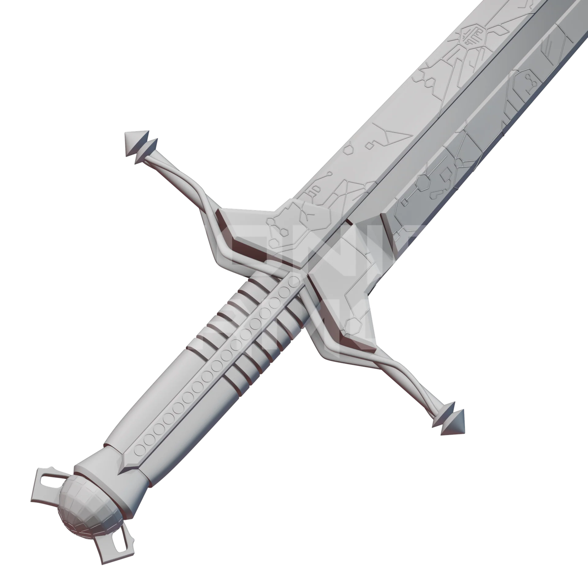 Golden God Sword 3D Model - Image 2