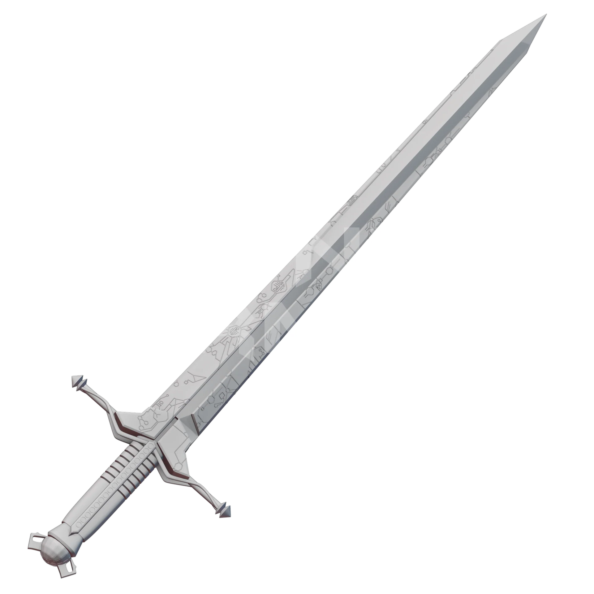 Golden God Sword 3D Model - Image 3