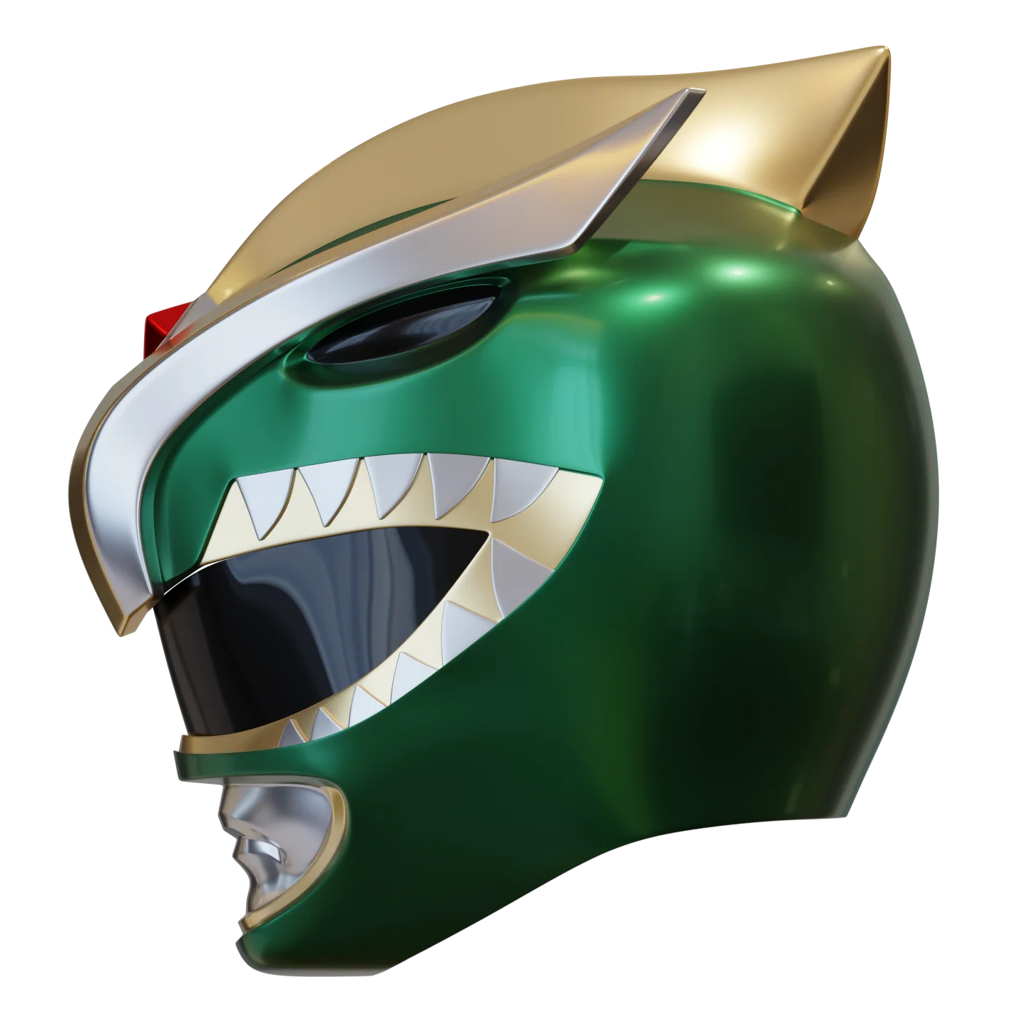 Green Ranger V2 Helmet 3D Model - Image 3