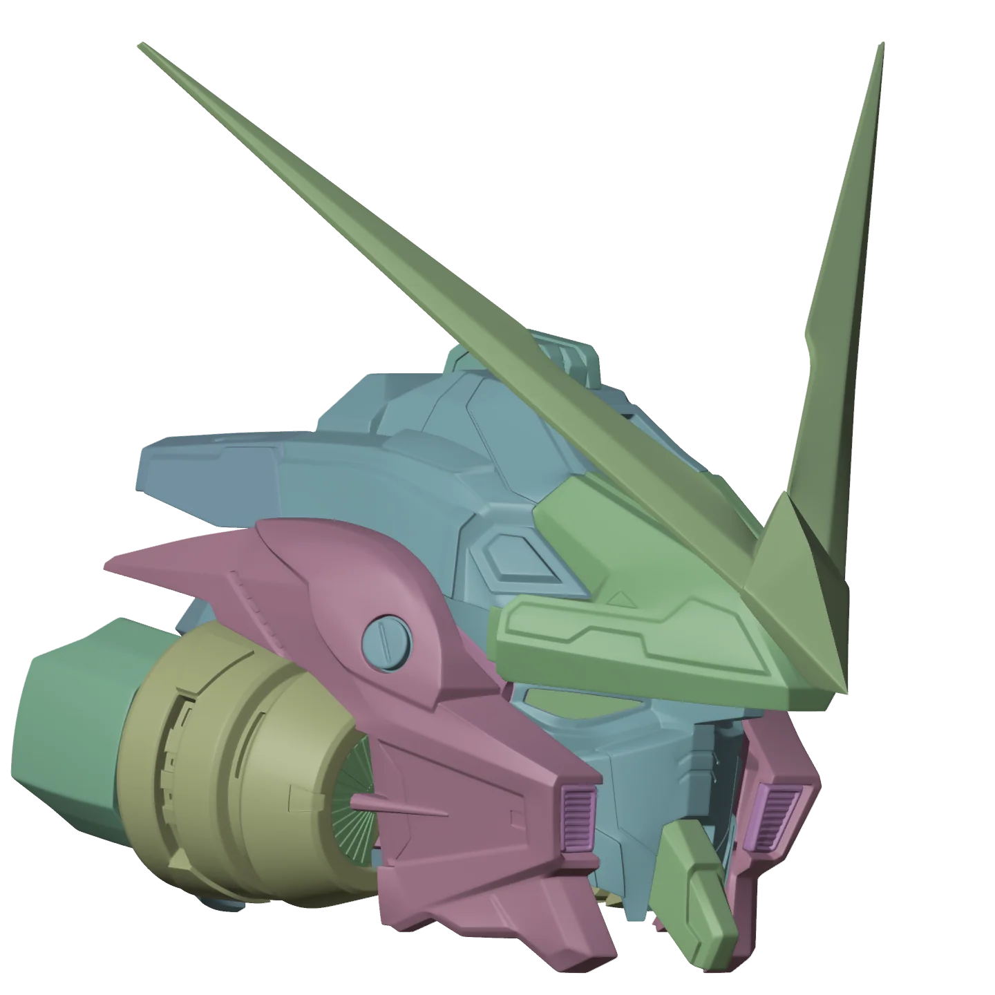 Gundam Astray Red Frame Helmet 3D Print Model - Image 10