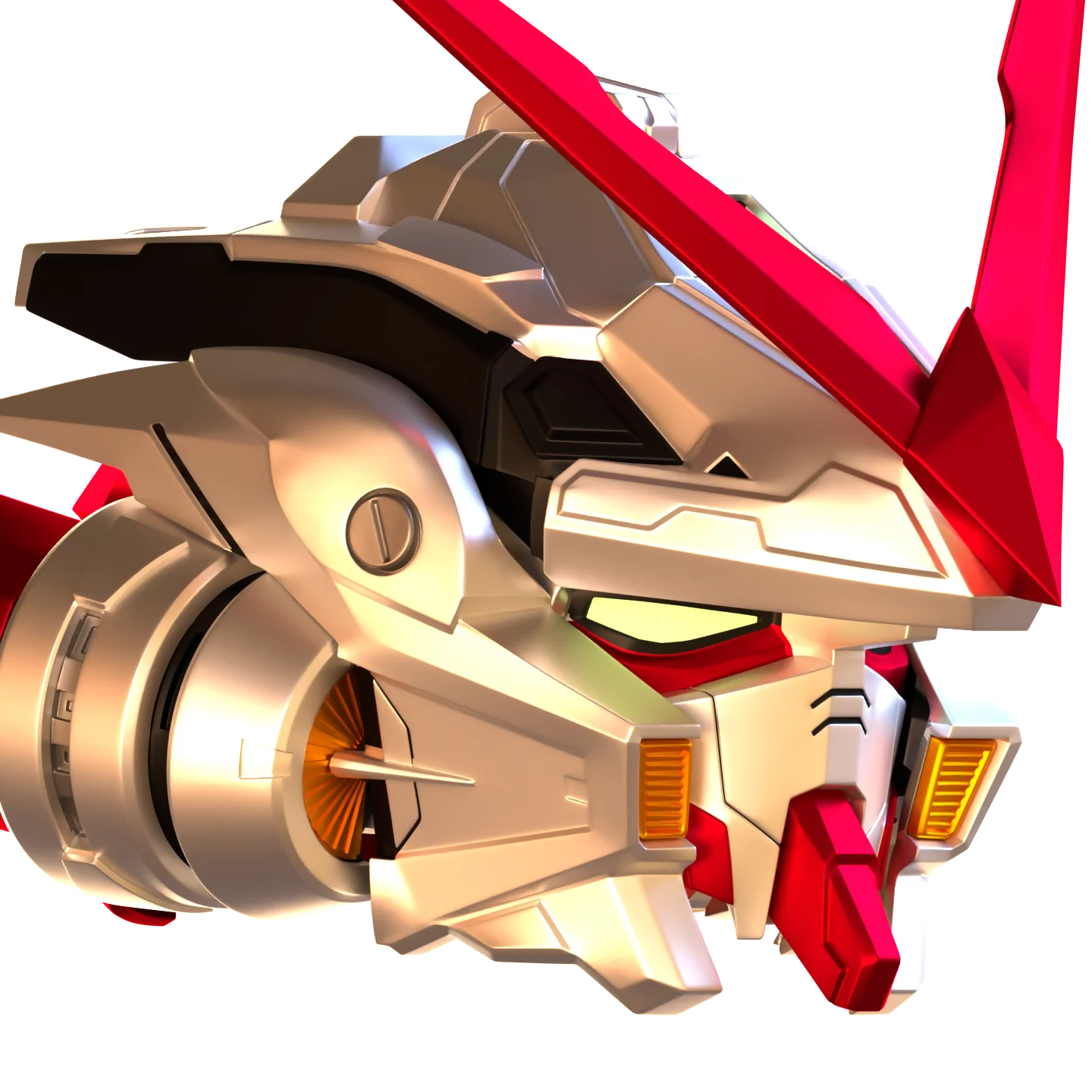 Gundam Astray Red Frame Helmet 3D Print Model - Image 4