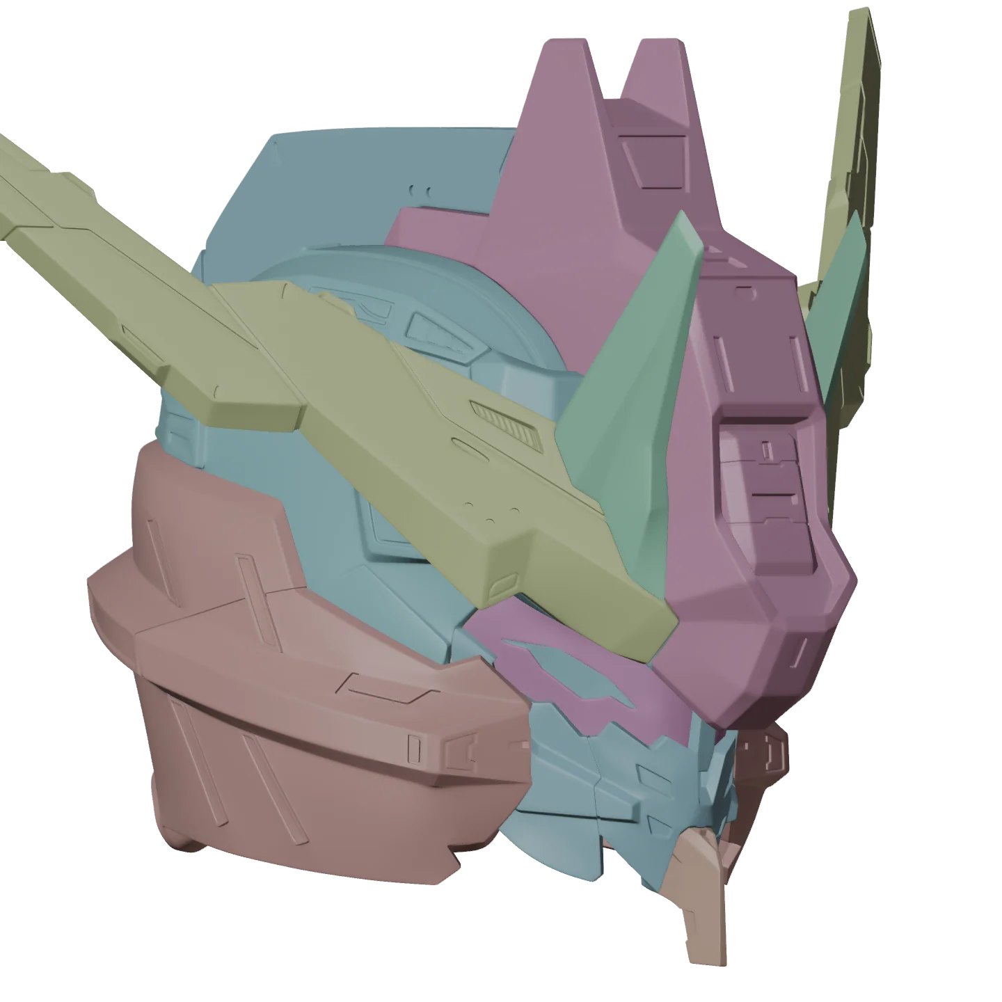 Gundam Vidar Helmet 3D Print Model - Image 7