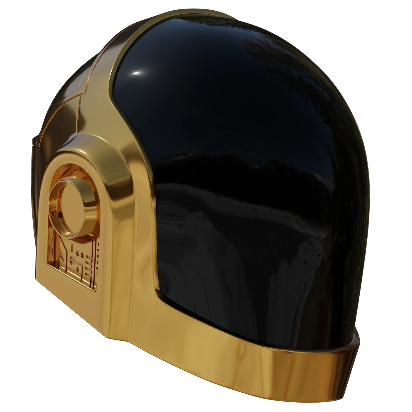 Guy-Manuel Gold Daft Punk Helmet 3D Model - Image 3