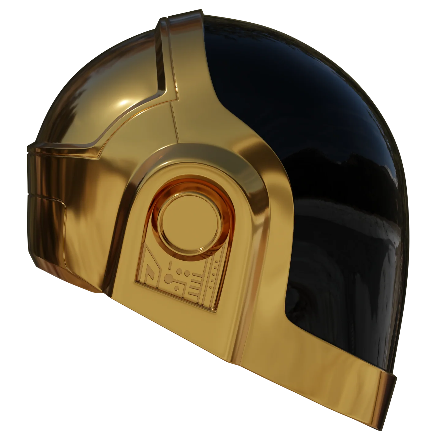 Guy-Manuel Gold Daft Punk Helmet 3D Model - Image 4