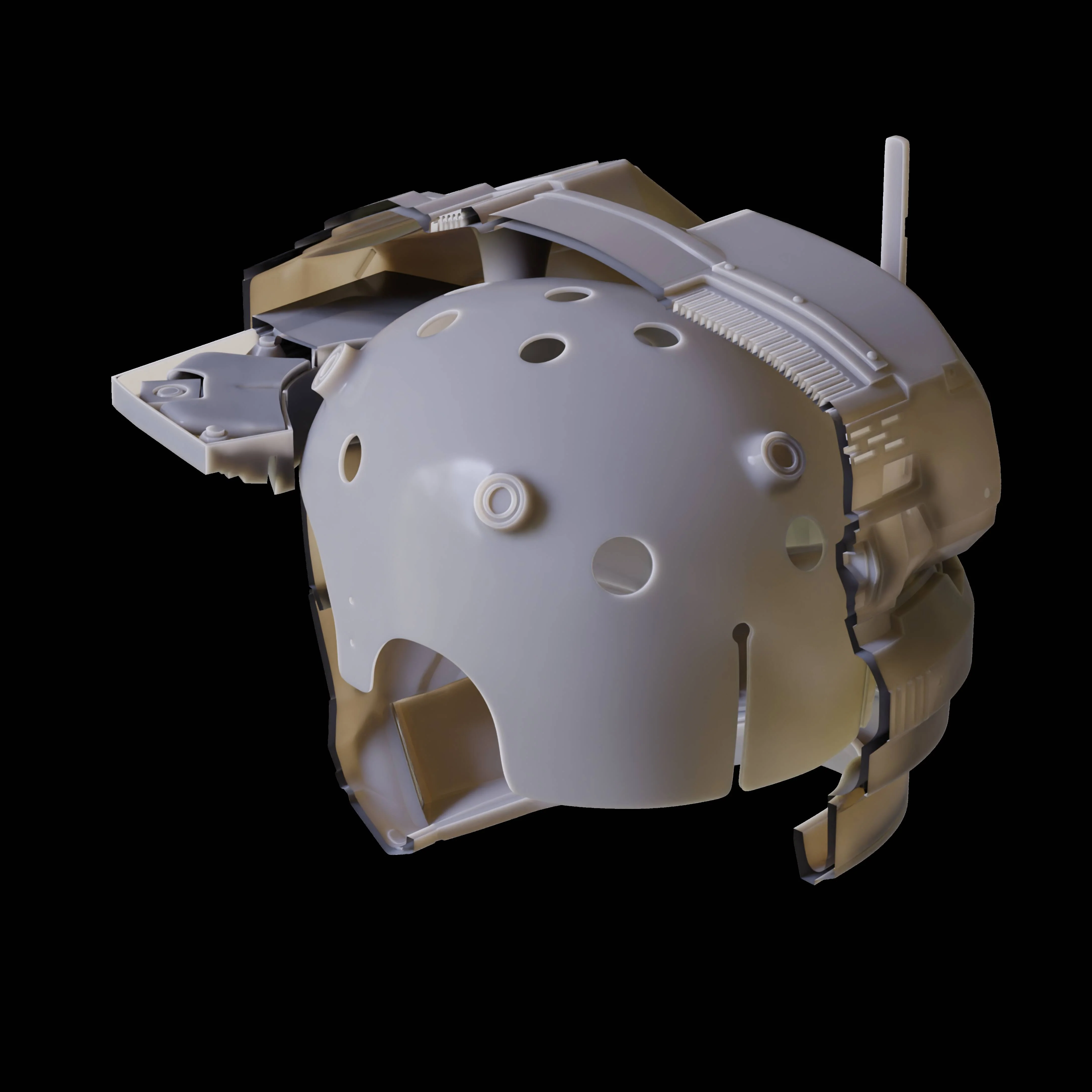 Halo The Series "Riz" Elite Series Helmet 3D Print Files - Image 6