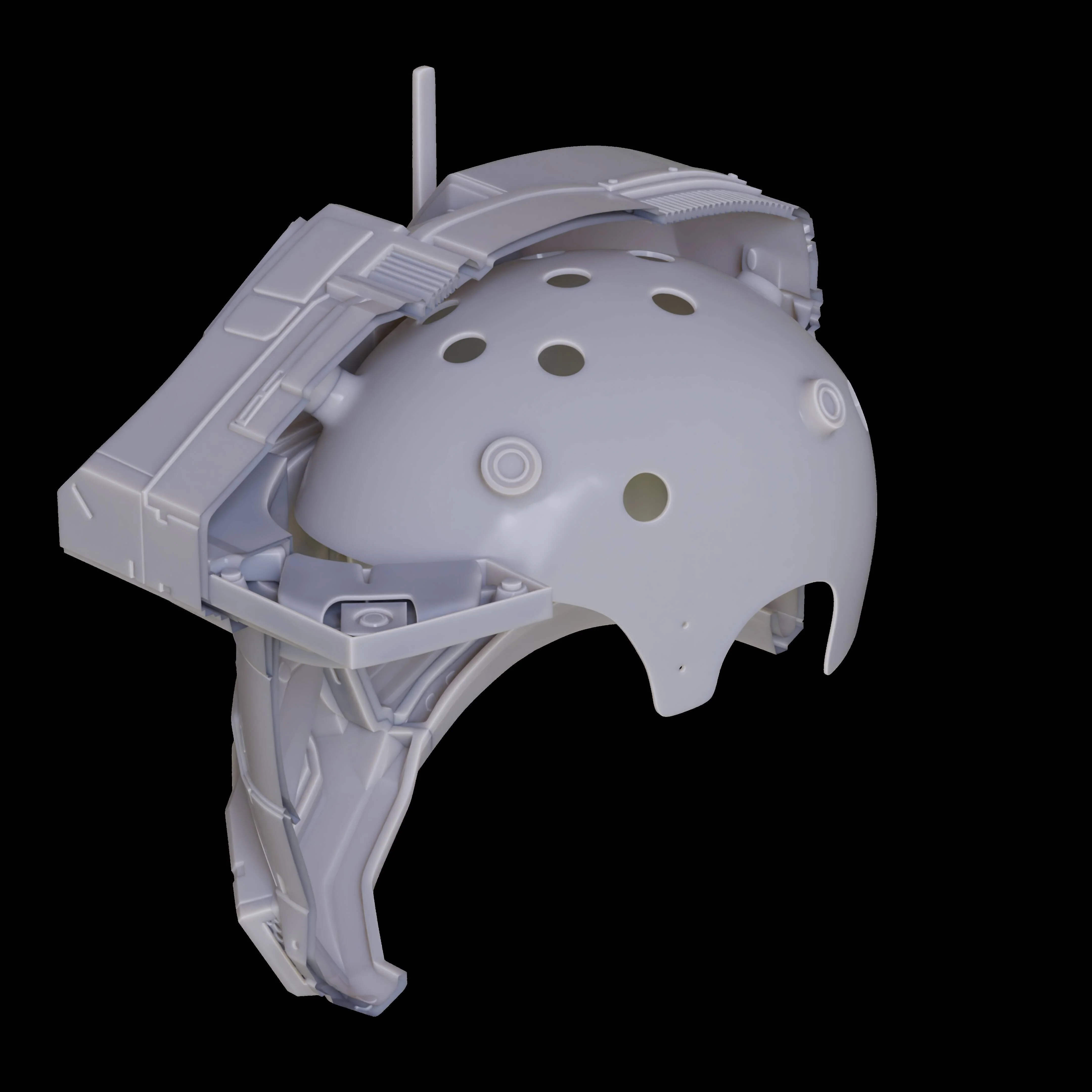Halo The Series "Riz" Elite Series Helmet 3D Print Files - Image 7