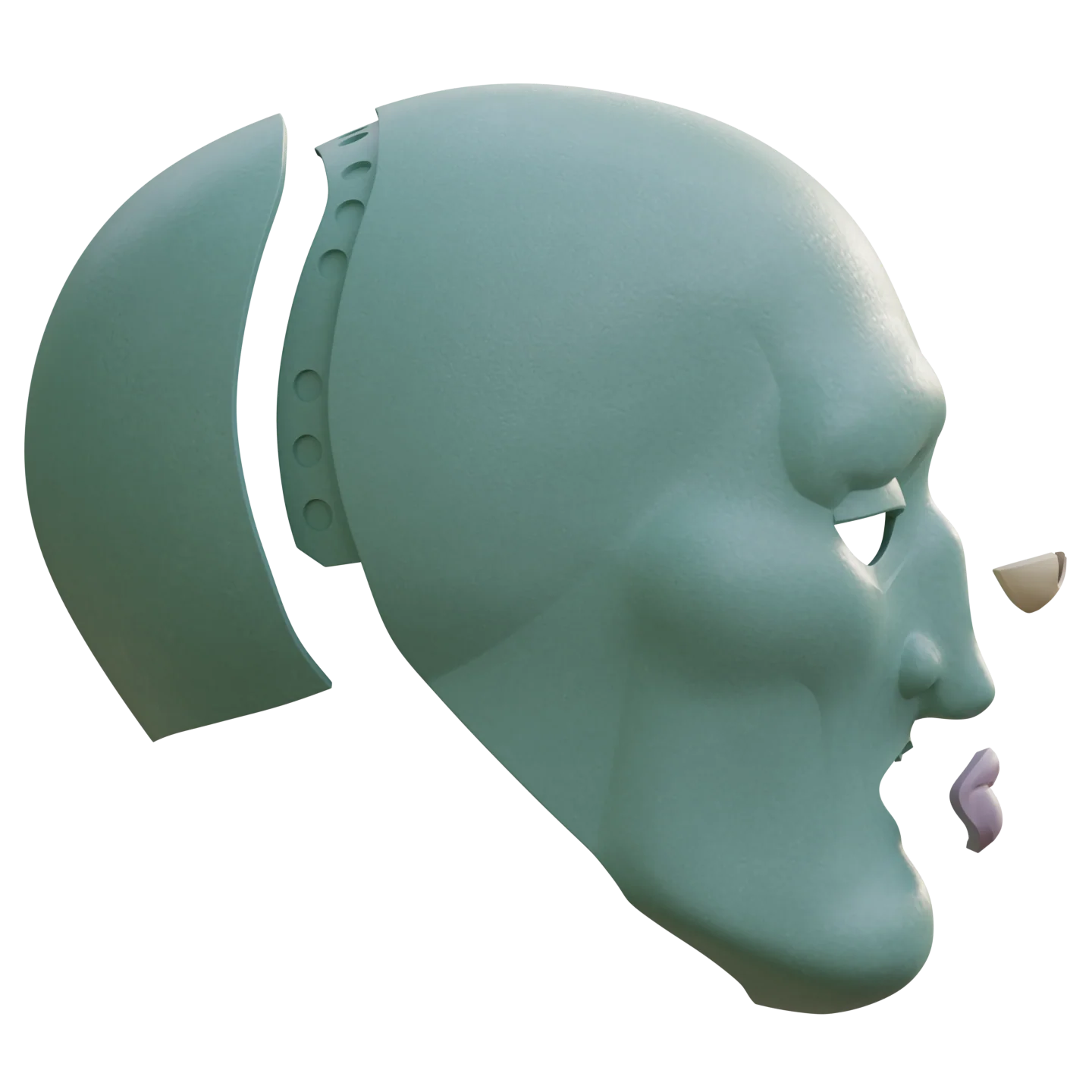 Handsome Squidward Helmet 3D Print Model - Image 2