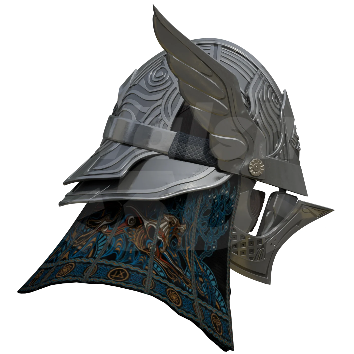 Knight Helmet 3D Print Model - Image 4
