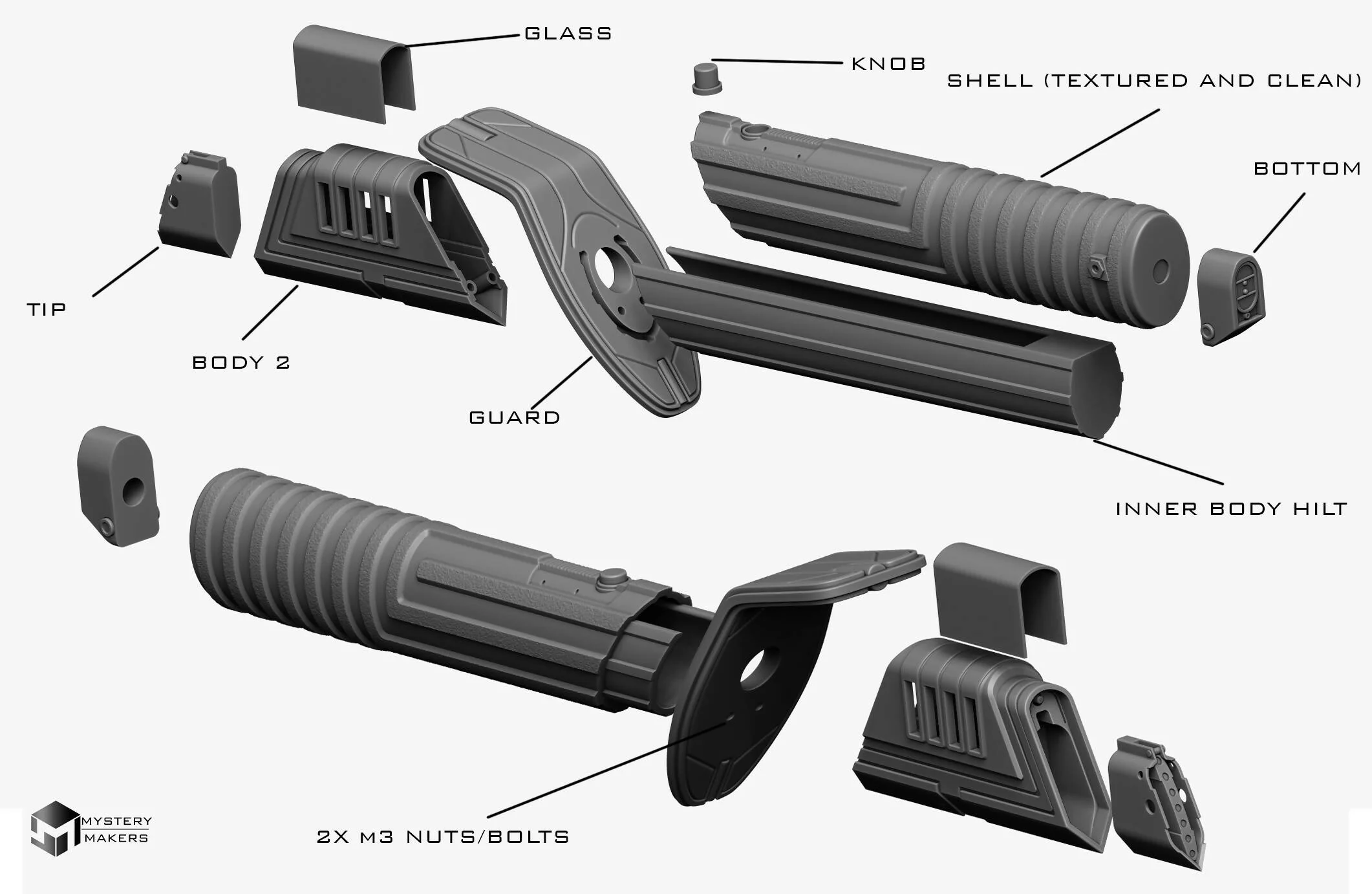 laser sword hilt with stand - Image 2