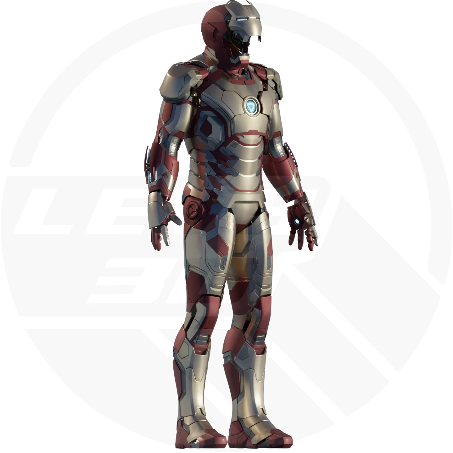 MK42 Full Suit Motorized 3D Printable Model - Image 4