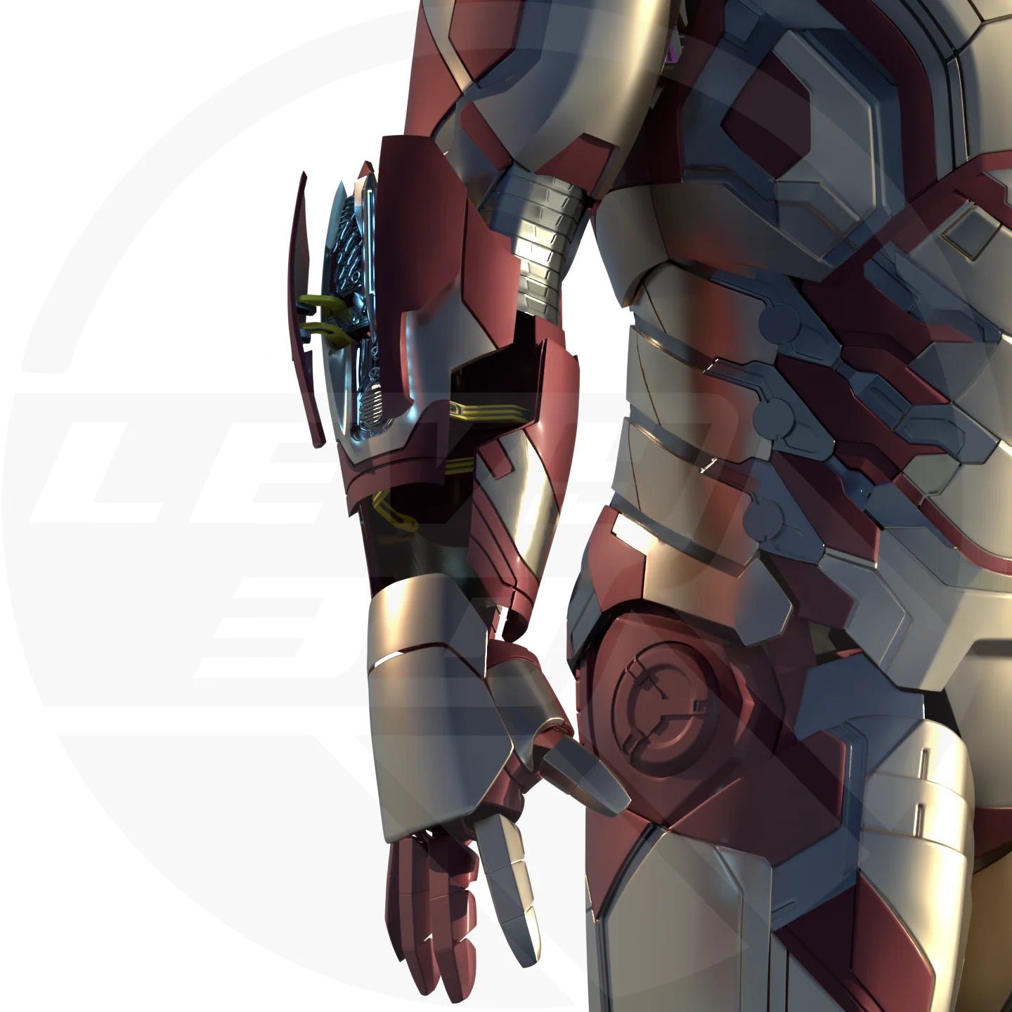 MK42 Full Suit Motorized 3D Printable Model - Image 8