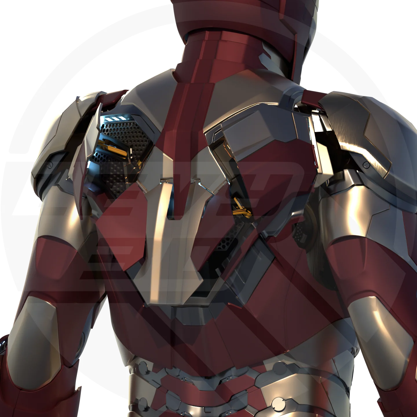 MK42 Full Suit Motorized 3D Printable Model - Image 9