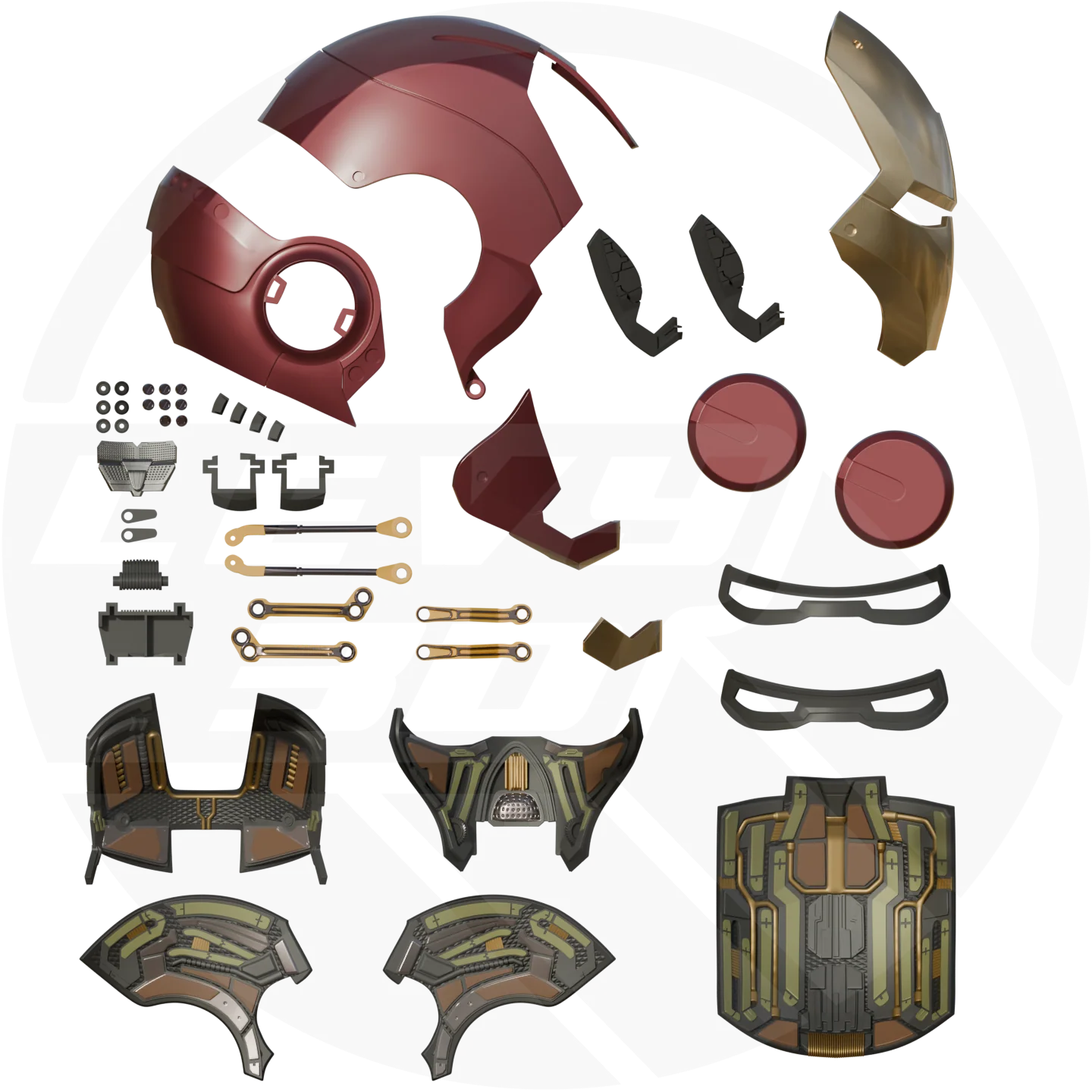 Mk7 helmet with ear motorization 3D Model - Image 2