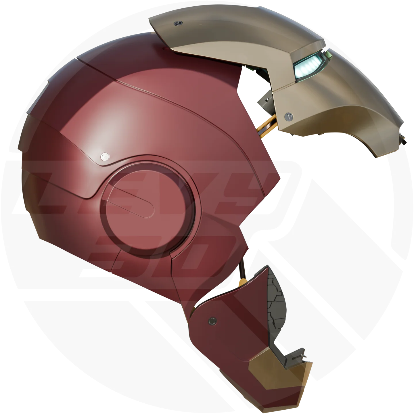Mk7 helmet with ear motorization 3D Model - Image 4