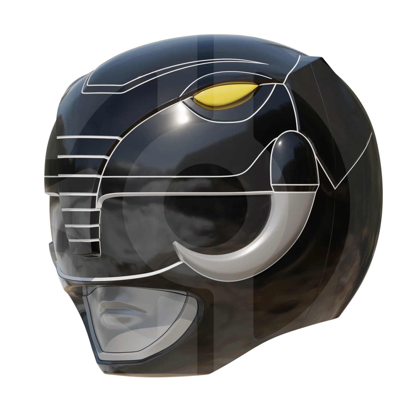 MMPR Black Ranger Helmet File - Image 3
