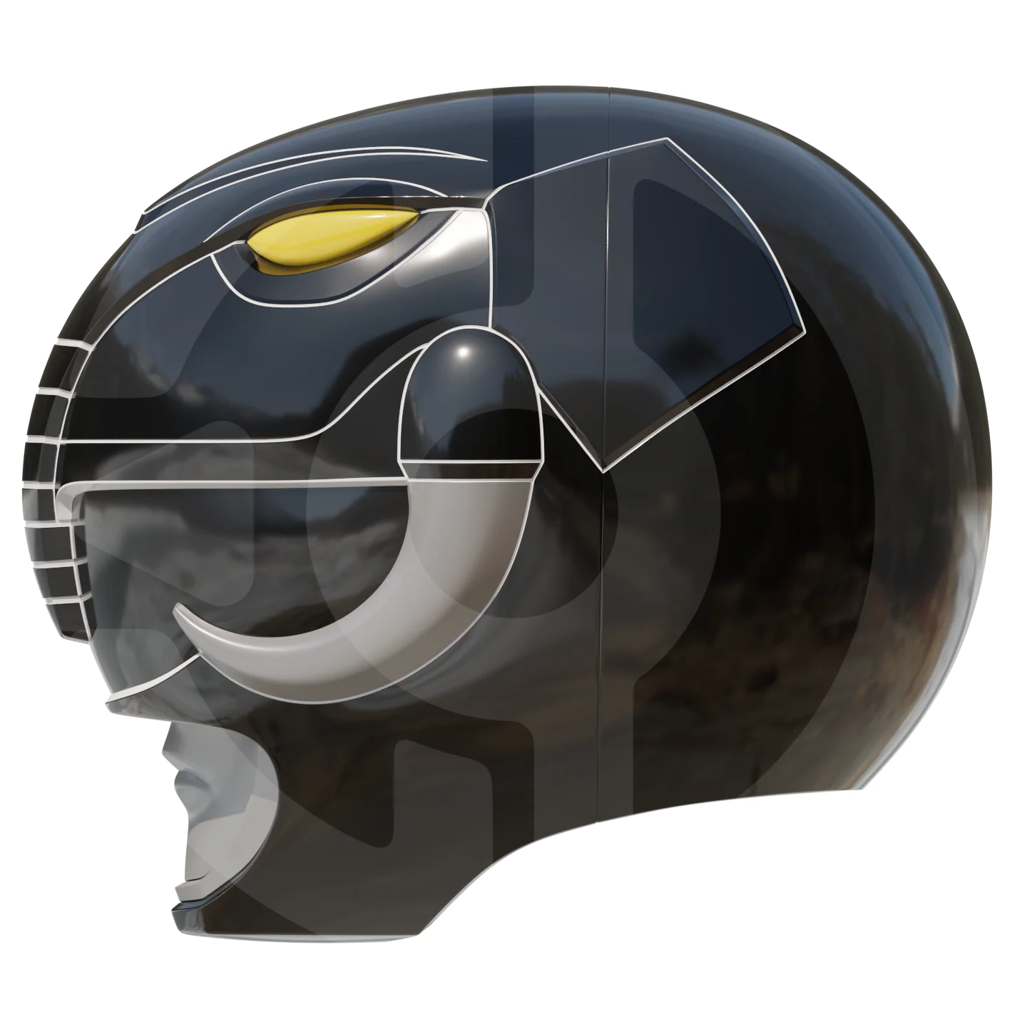 MMPR Black Ranger Helmet File - Image 4