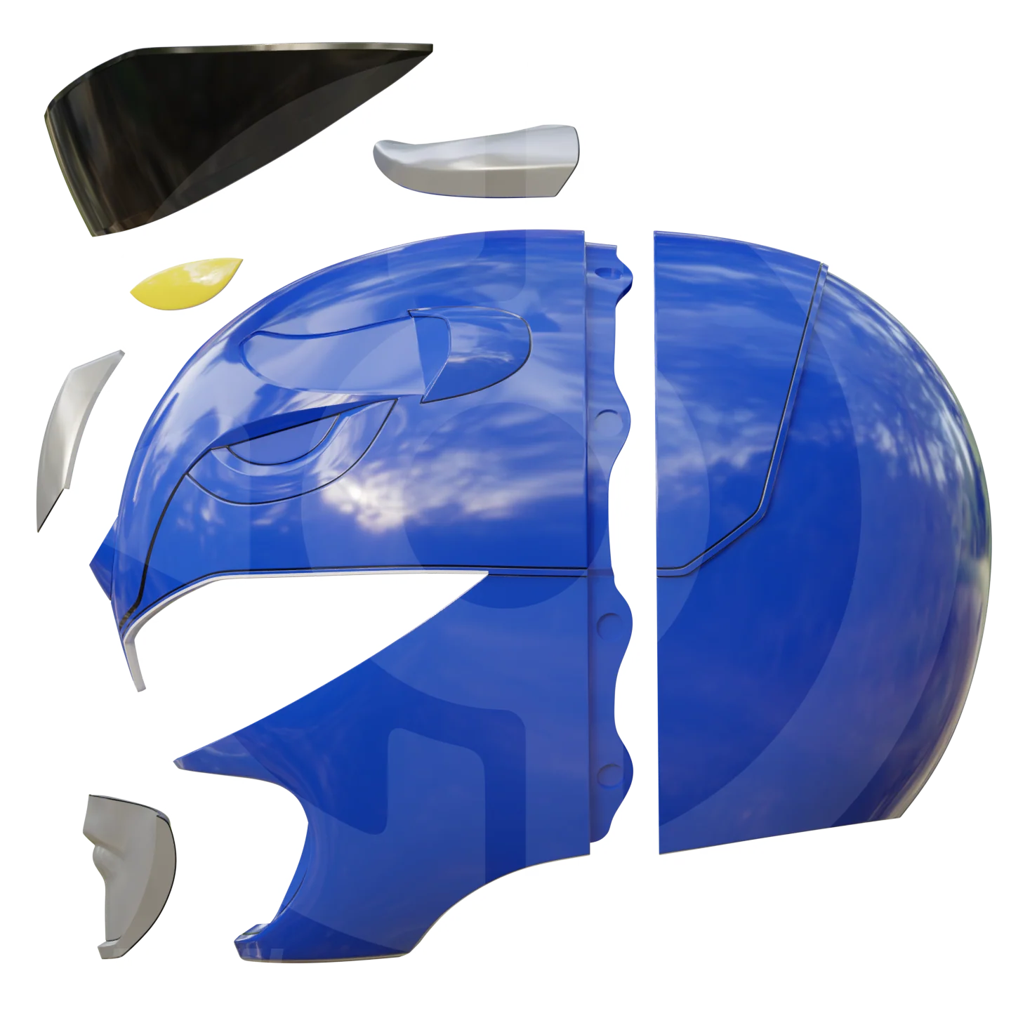 MMPR Blue Ranger Helmet File - Image 2
