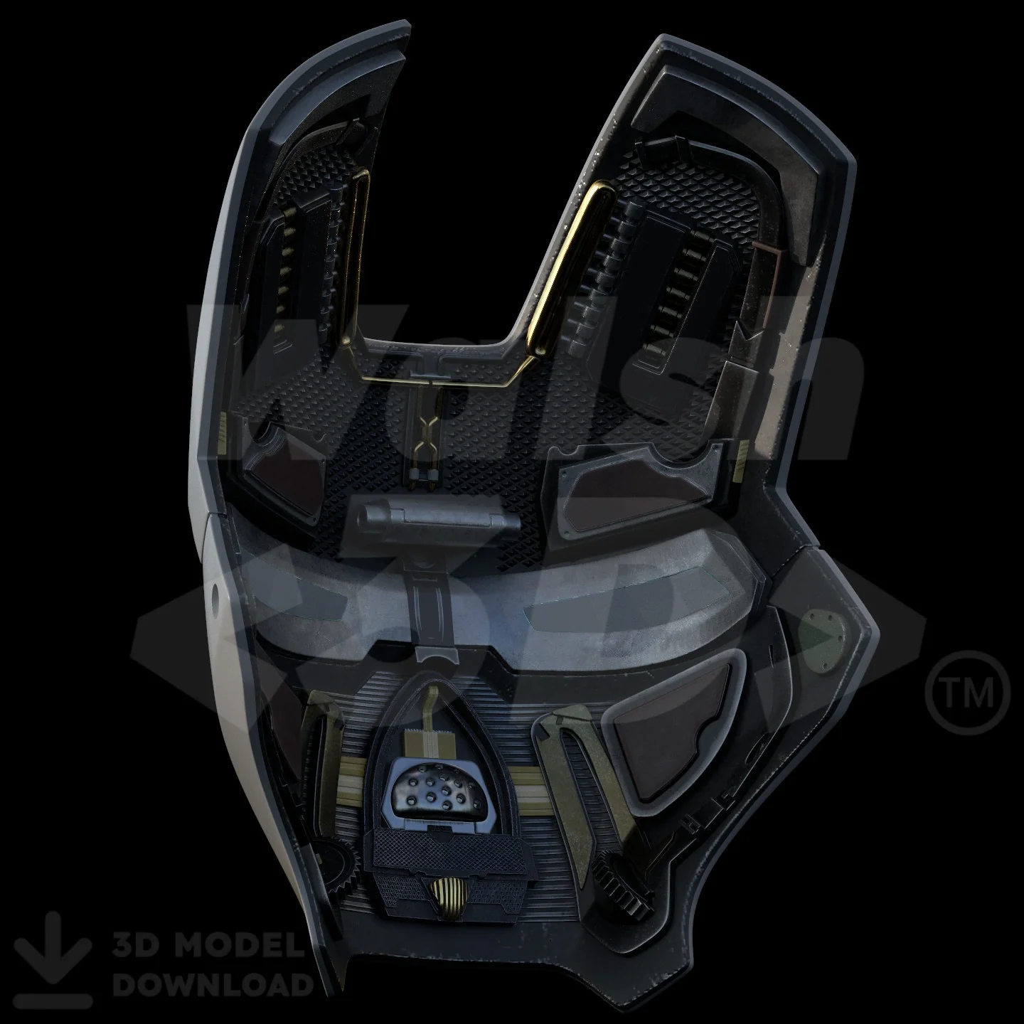 Motorized Mark 3 V4 Helmet 3D Print Model - Image 4