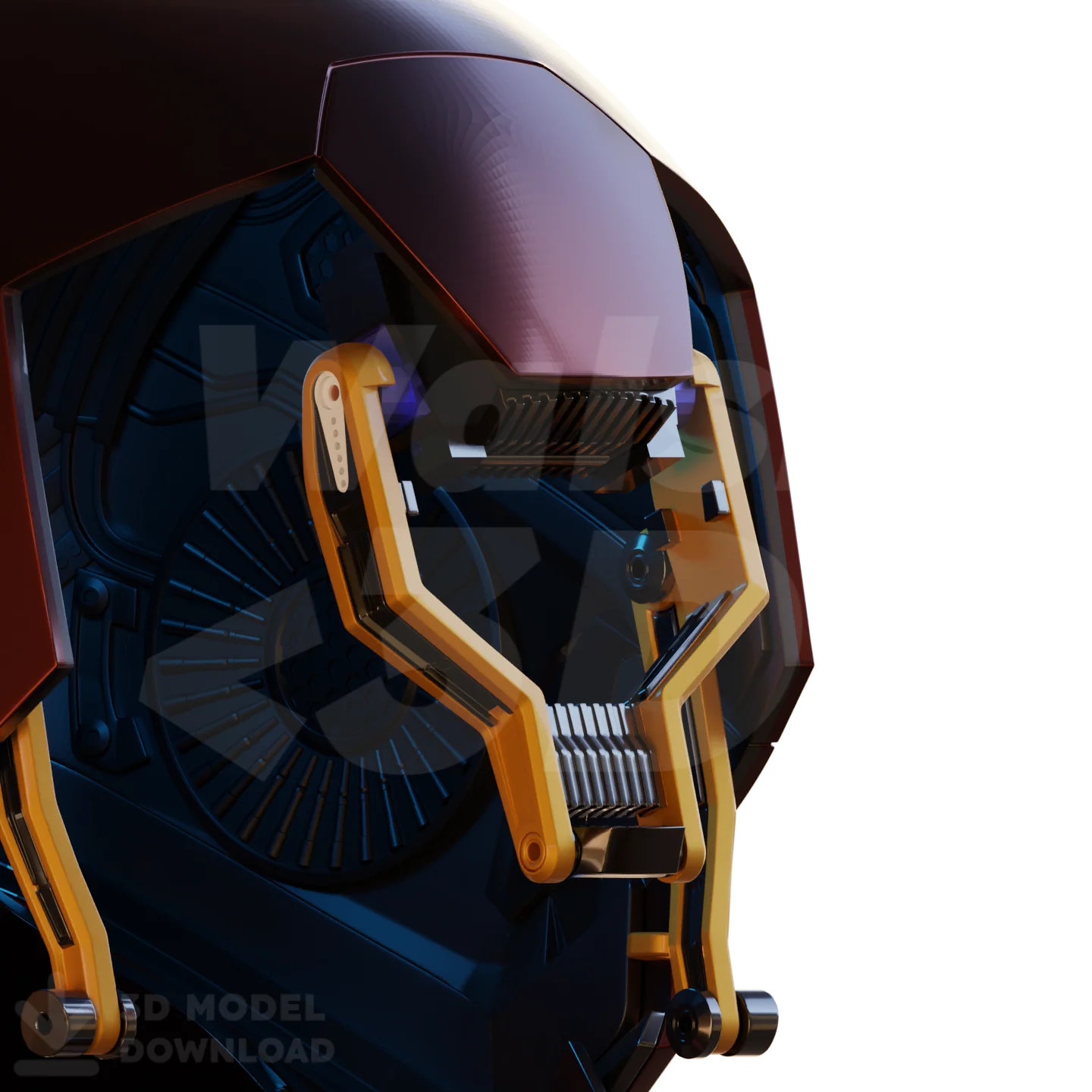 Motorized Mark 46 / 47 V3 Helmet 3D Print Model - Image 11