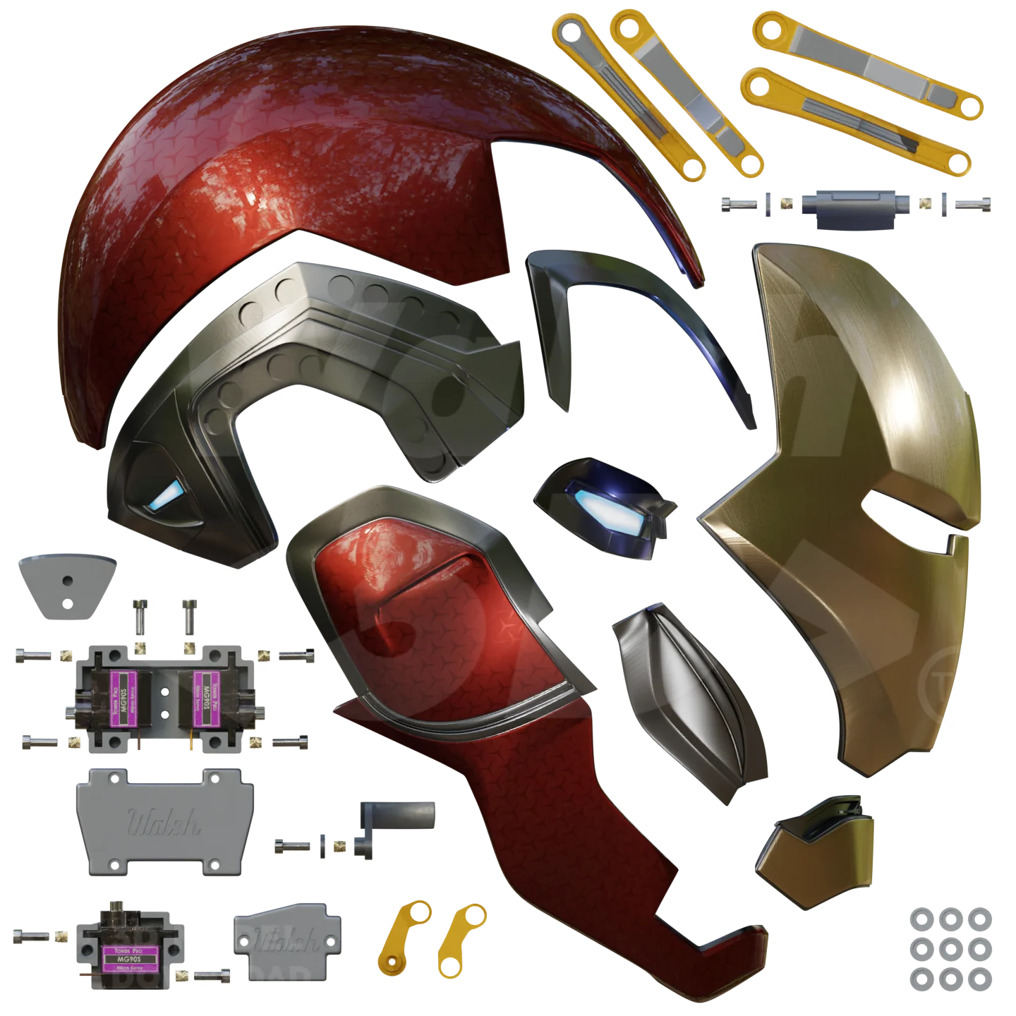 Motorized Mark 85 V5 Helmet 3D Print Model - Image 2