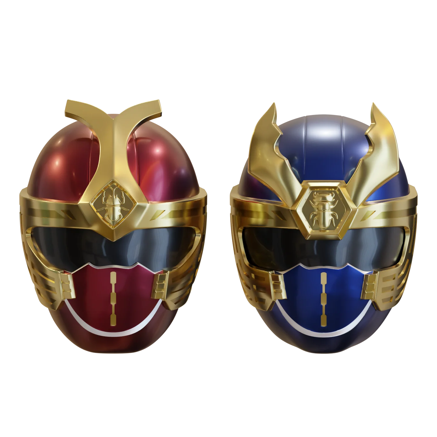 Navy Thunder Ranger Helmet 3D Model - Image 5
