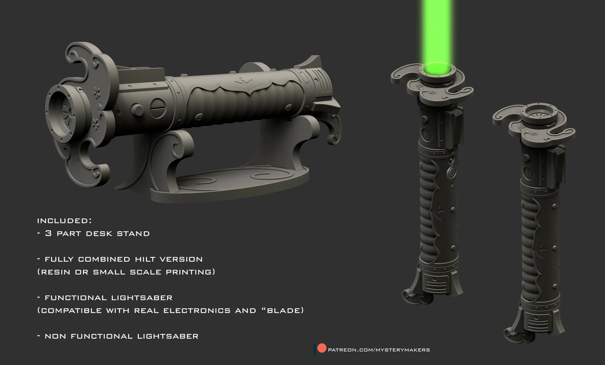 Ornament laser sword hilt with stand - Image 2