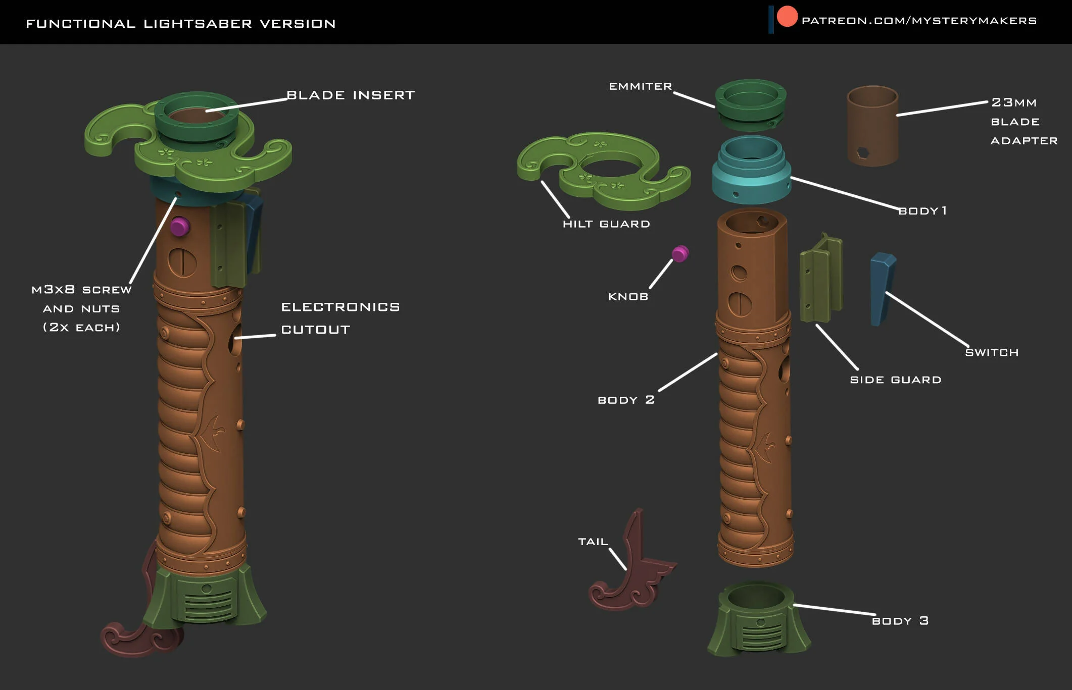 Ornament laser sword hilt with stand - Image 3