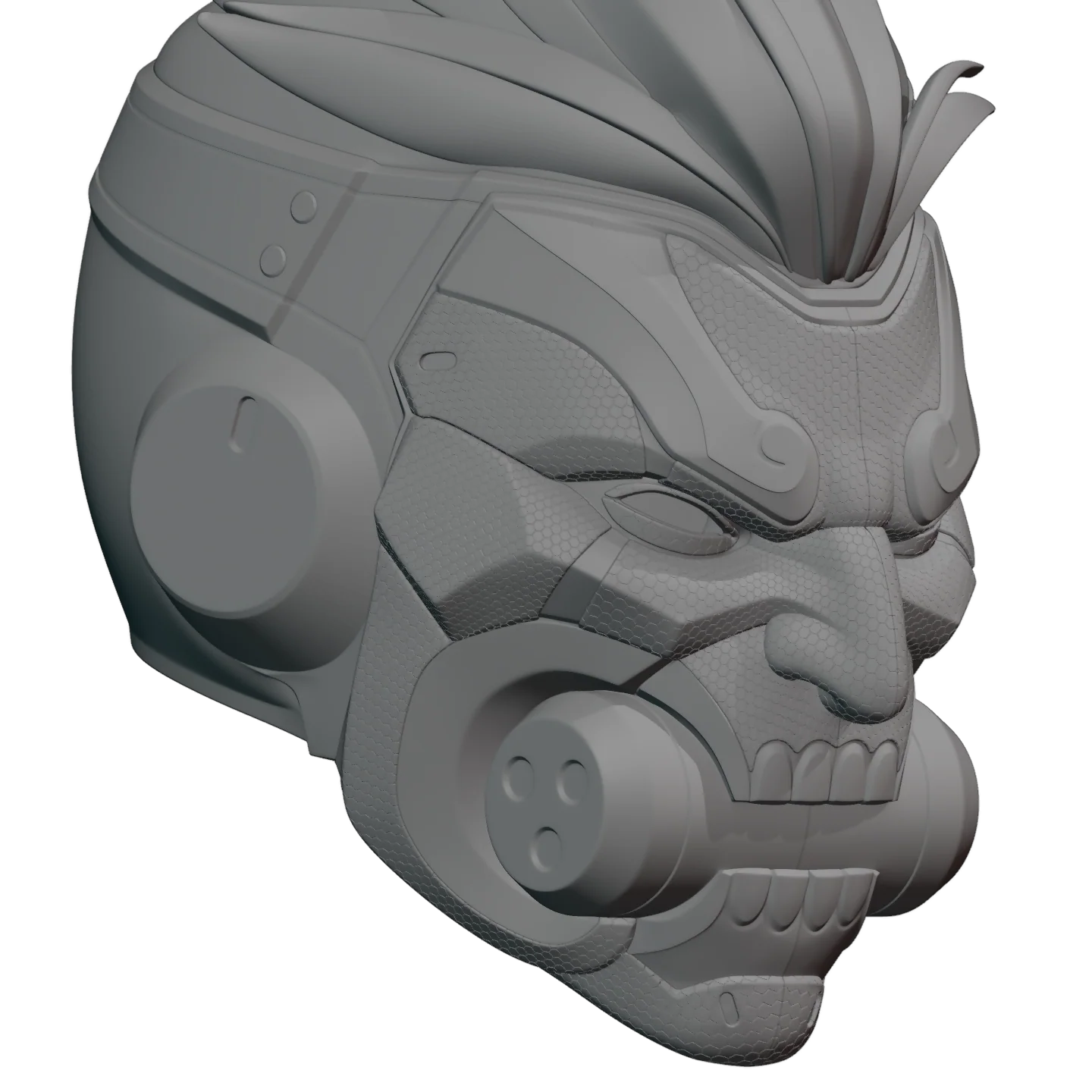 Motorized Overwatch Cyberdemon Genji Helmet 3D Print Model - Image 10