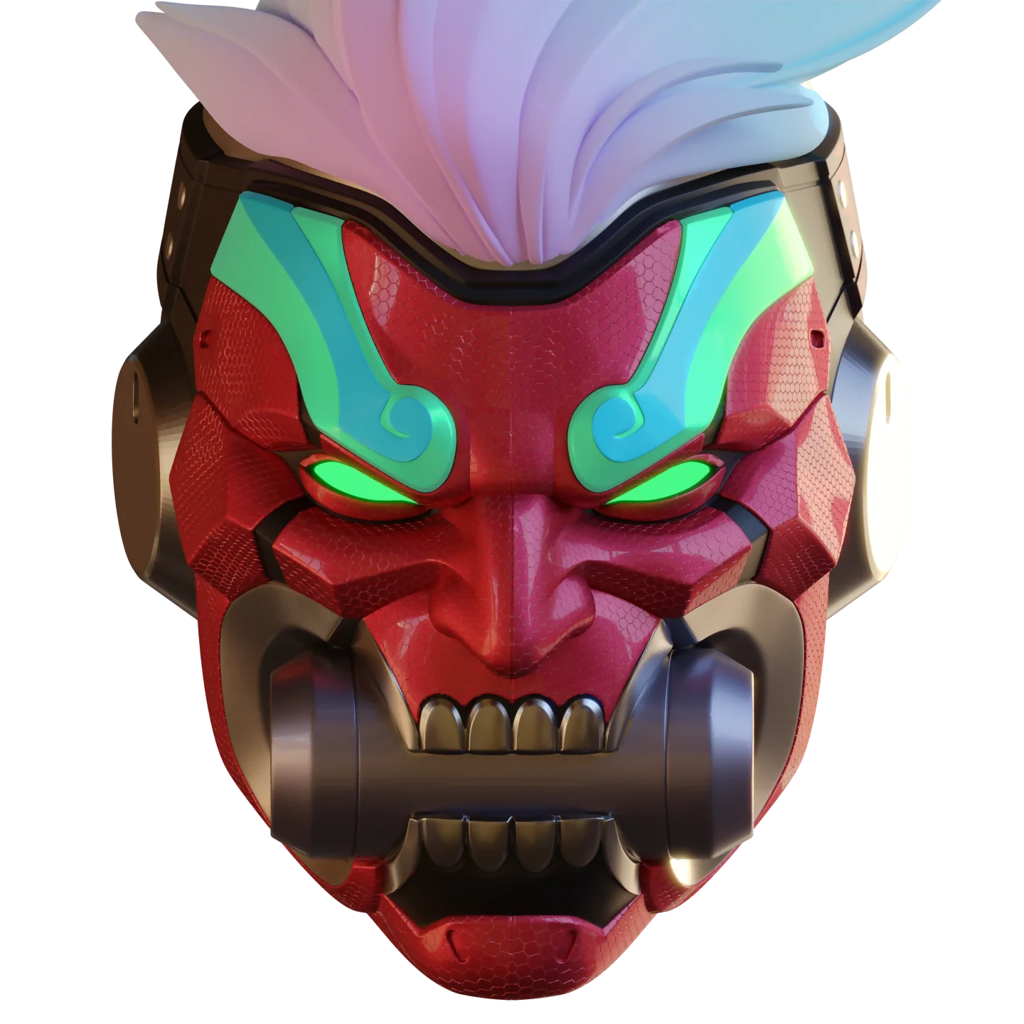 Motorized Overwatch Cyberdemon Genji Helmet 3D Print Model - Image 4