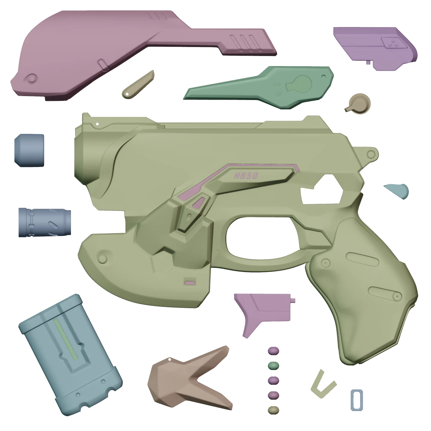 Overwatch D.VA Blaster 3D Print Model - Image 10