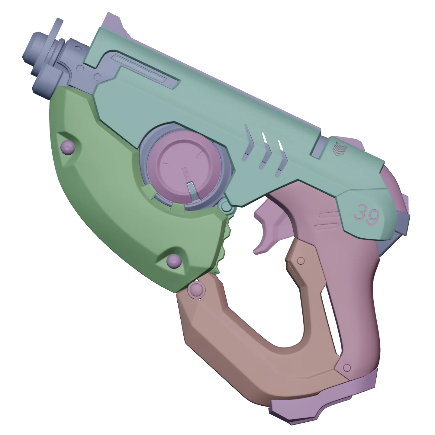 Overwatch Tracer Pulse Pistols 3D Print Model - Image 9
