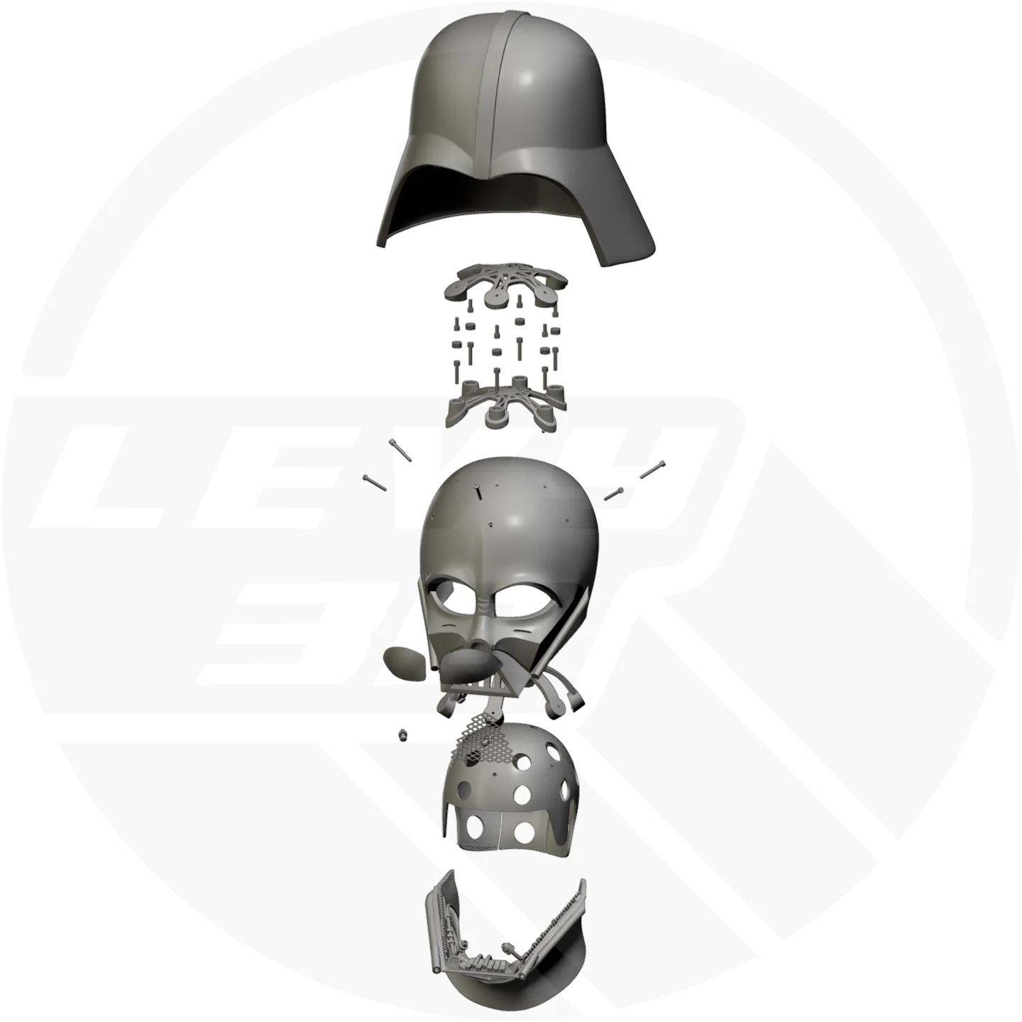 OWK dark space wizard Helmet 3D model - Image 2