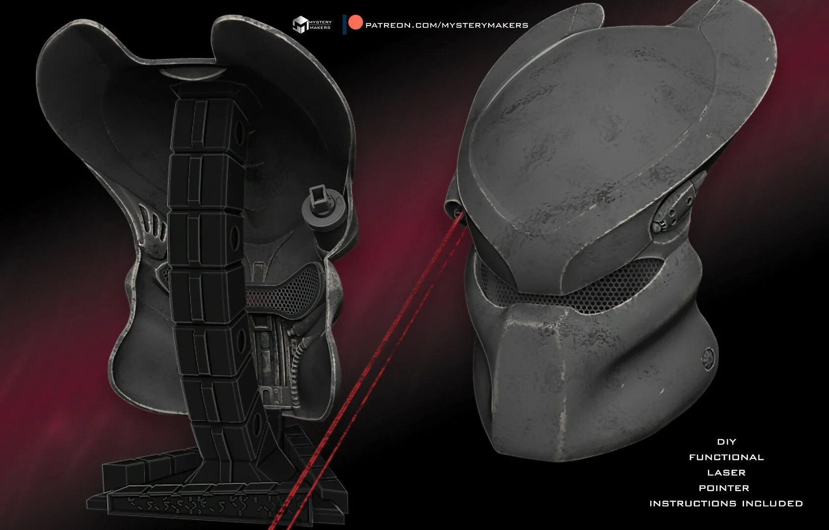 Predator Jungle hunter bio mask with working three point laser instructions - Image 2