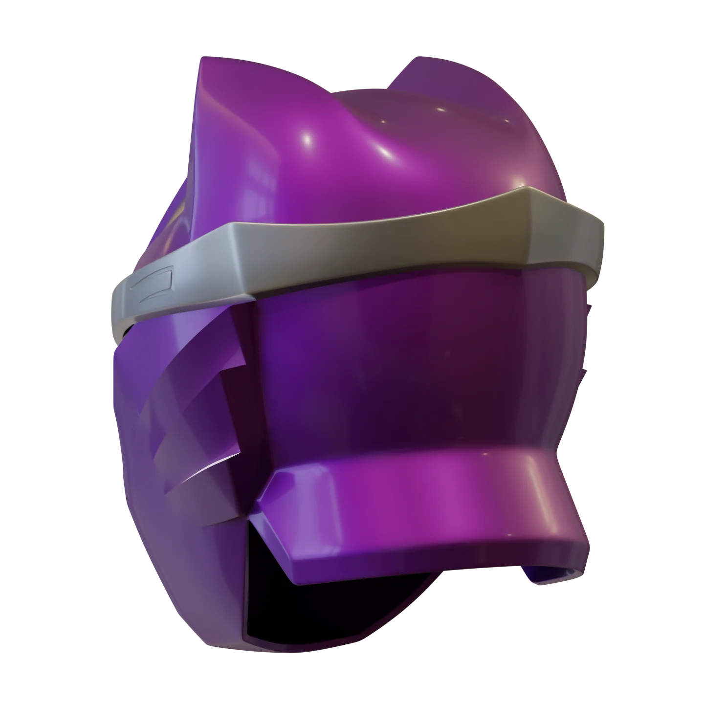 Purple Wolf Ranger Helmet 3D Model - Image 5