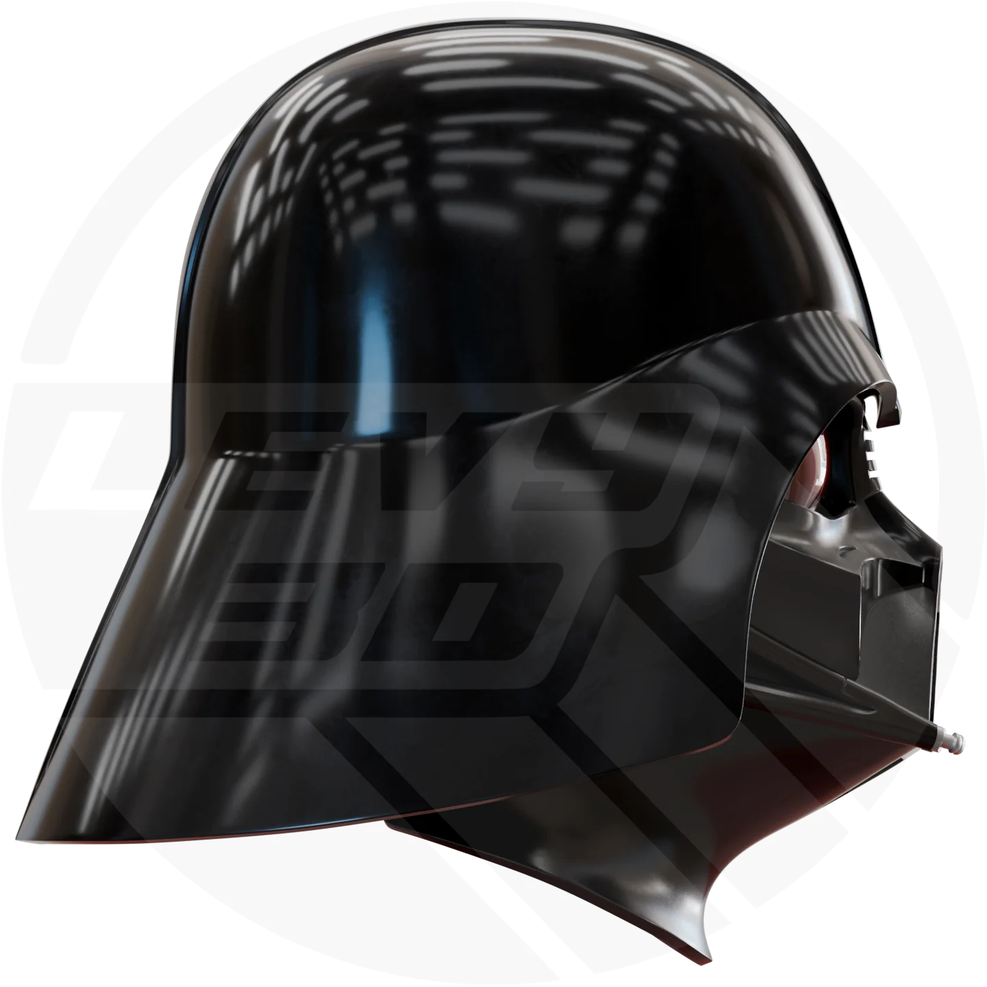 R1 Dark Space Wizard Helmet 3D printable Model - Image 4