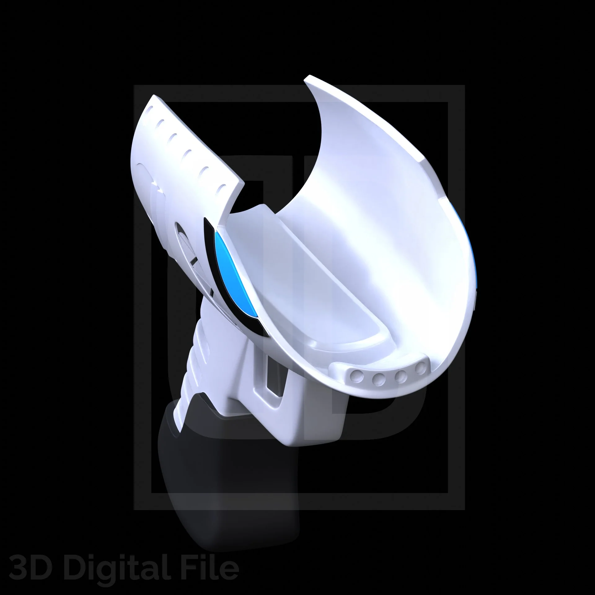 Red Android Blaster 3D Model - Image 8