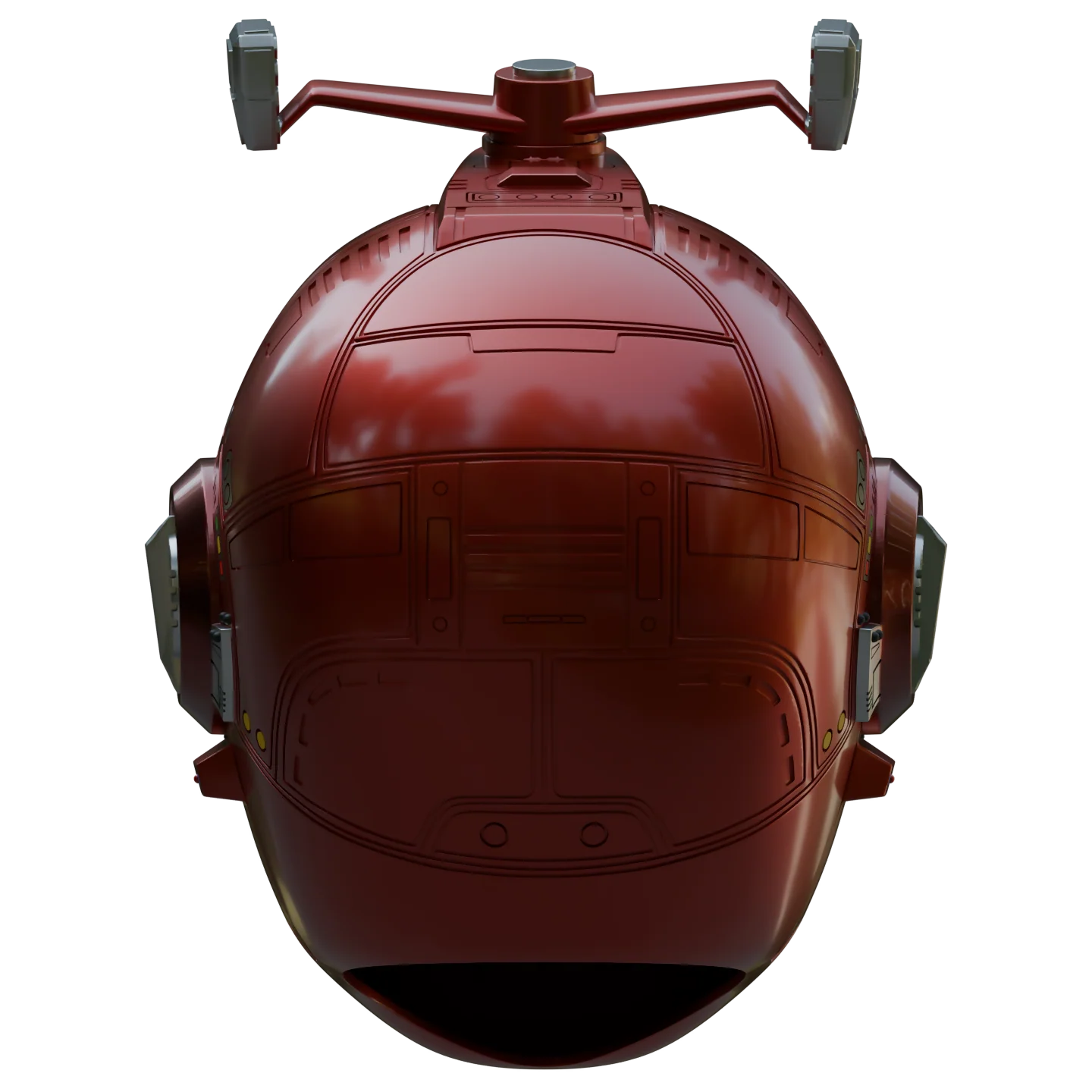Red Beetleborg Helmet 3D Model - Image 5