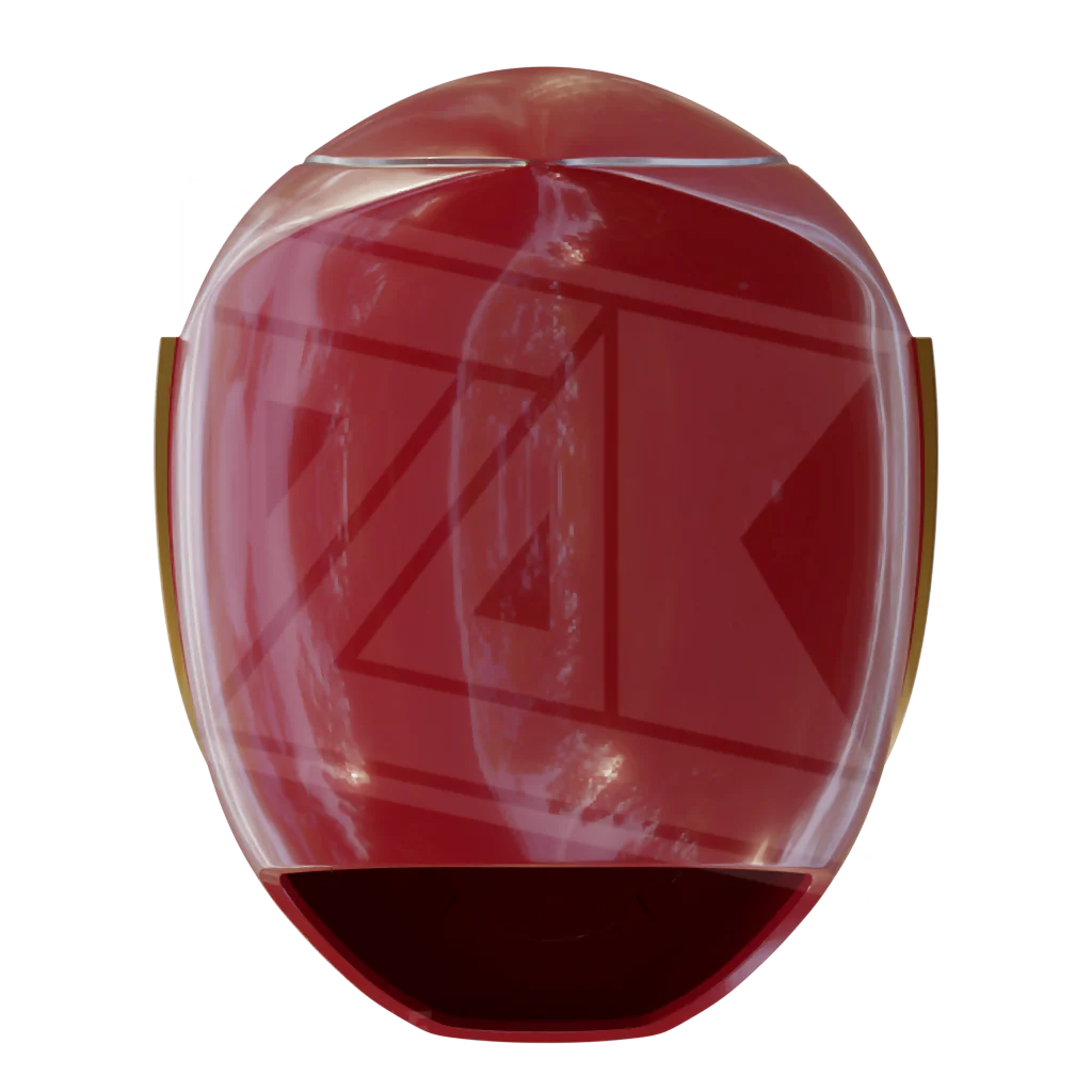 Red Ninja Ranger Helmet 3D Model - Image 5