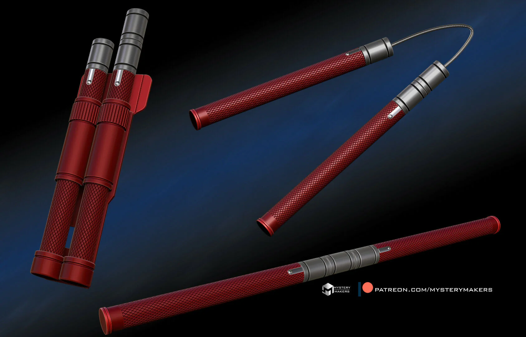 Red nunchaku prop - Image 2