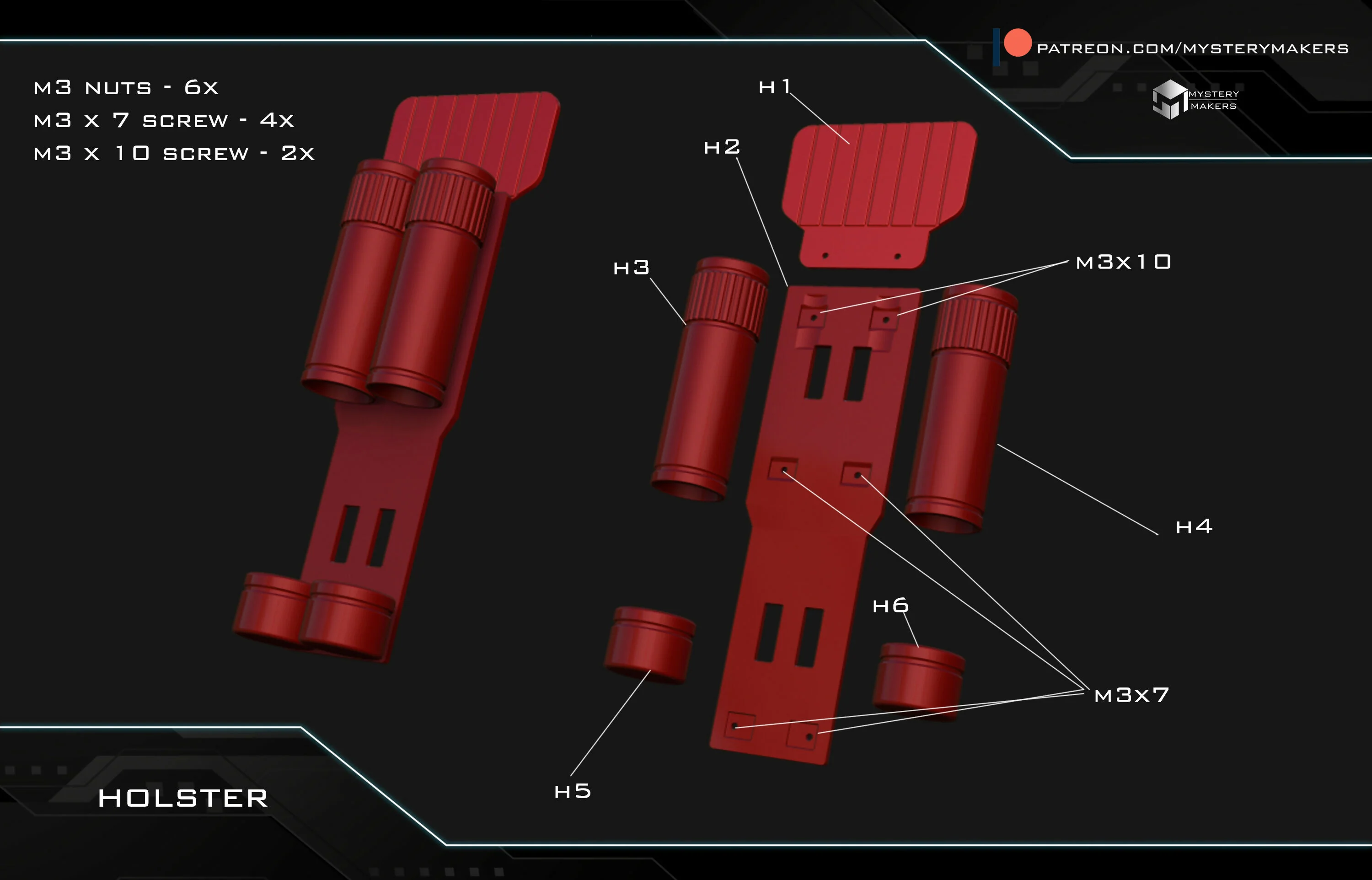 Red nunchaku prop - Image 4