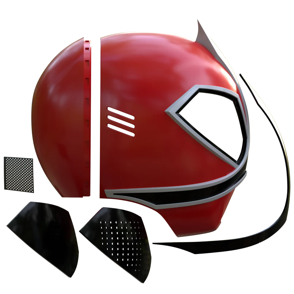 Red Samurai Power Ranger [3D Print Model] - Image 2