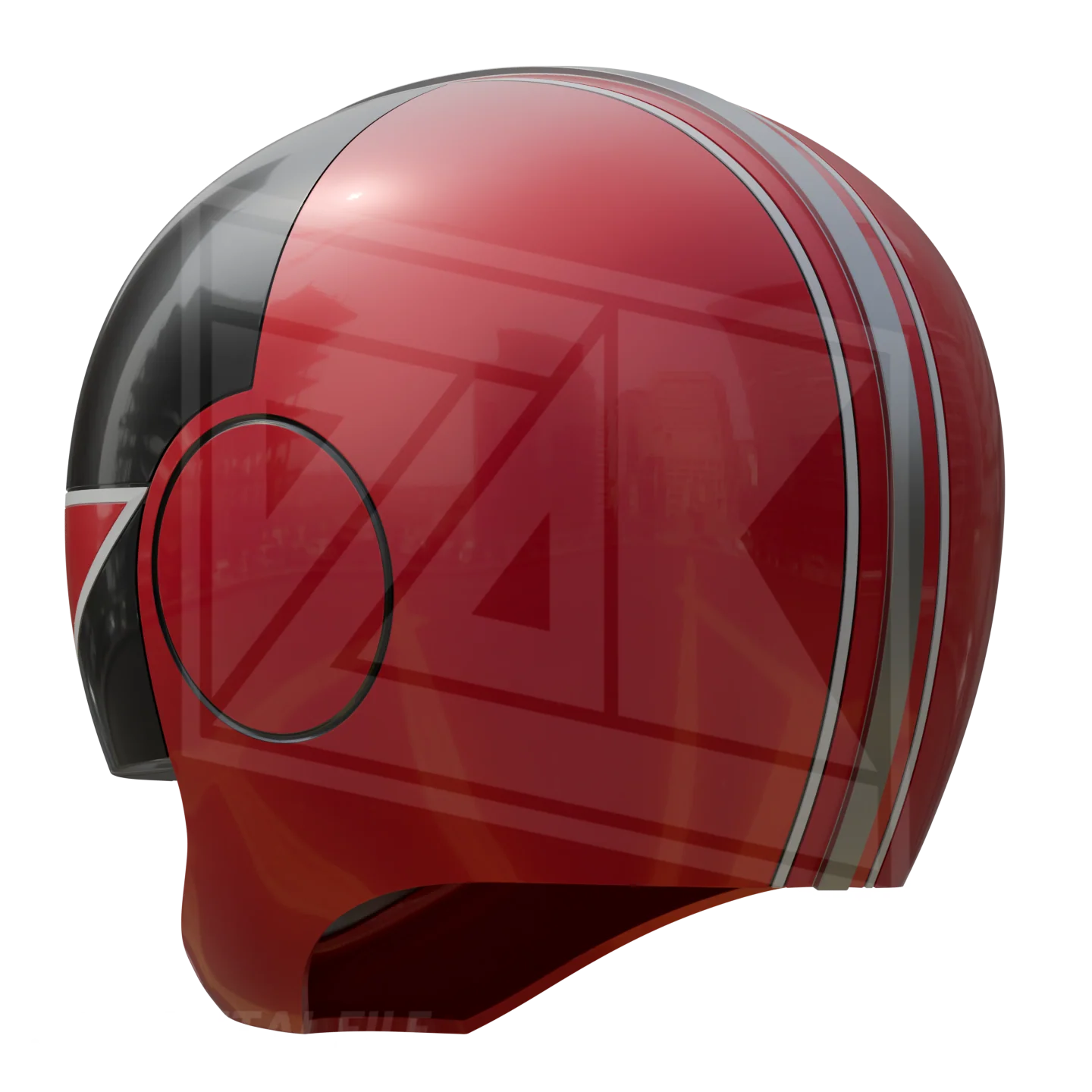 Red Time Ranger Helmet 3D Model - Image 5